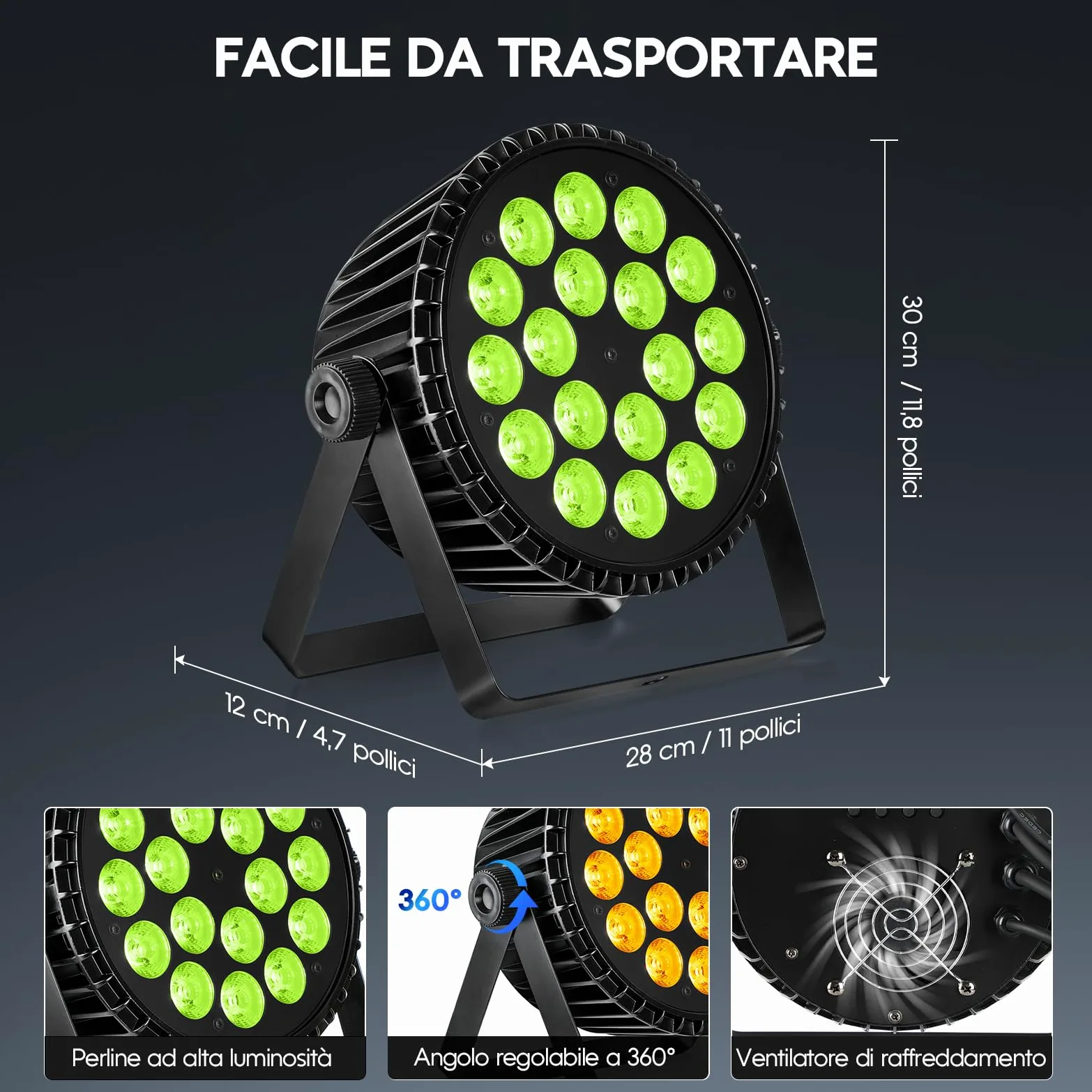 BETOPPER PAR LED 18×18W, 6-in-1 RGB+Ambra+ Lime+UV Luci Discoteca(CRI/RA>95), Luce Nera Strobo/Wash, DMX512/Auto/Suono/Master-Slave, per DJ, Feste, Matrimoni, Club (1)