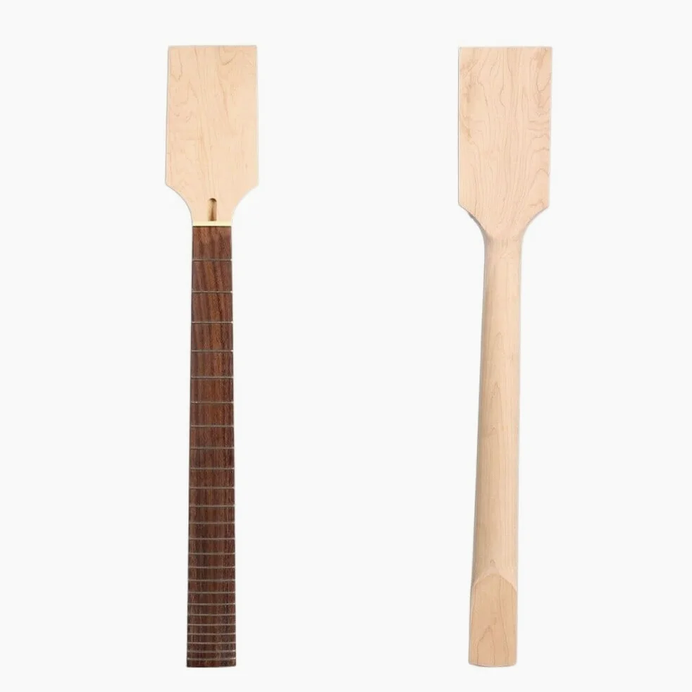 Manico for chitarra in acero baritono, testa a paletta con tastiera in palissandro da 24 tasti e 27 pollici