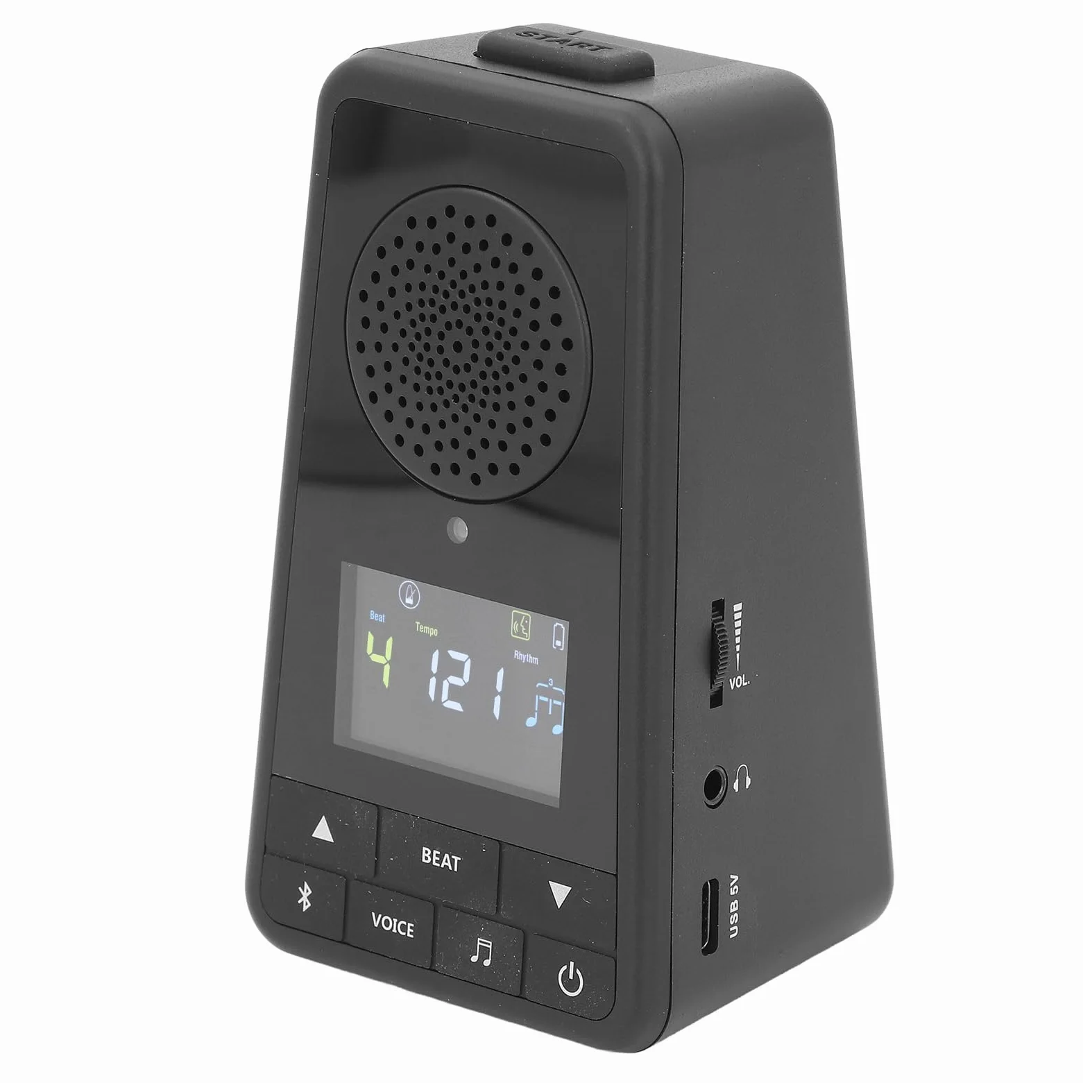 Metronomo Digitale, Metronomo Elettronico Universale 2 in 1 con Altoparlante, Conteggi Vocali, Metronomo con Altoparlante Bluetooth Ricaricabile per Chitarra, Pianoforte, Violino
