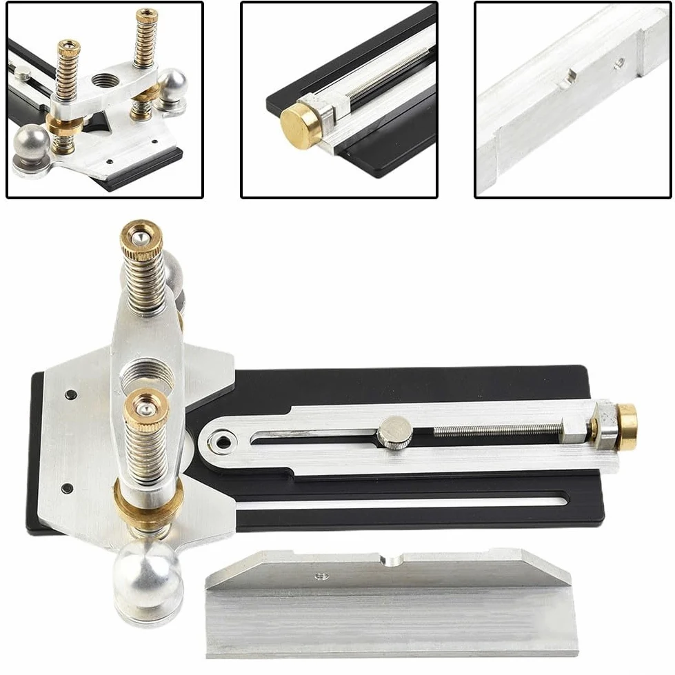 Heavy Duty Guitar Sound Hole Router Jig per lavori di precisione, strumento di taglio circolare per costruzione di chitarra acustica, dispositivo di instradamento in metallo per negozi di liutai