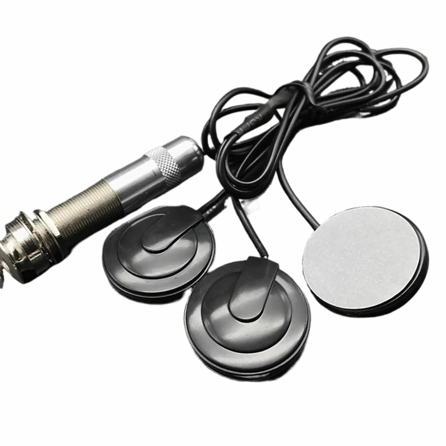 10Set 3 Testina Trasduttore BuzzerPickup Piezo Con Jack Di Uscita Da 6,35mm Per Chitarra Acustica Ukulele Mandolino Violino Pezzi di ricambio per pickup per chitarra acustica