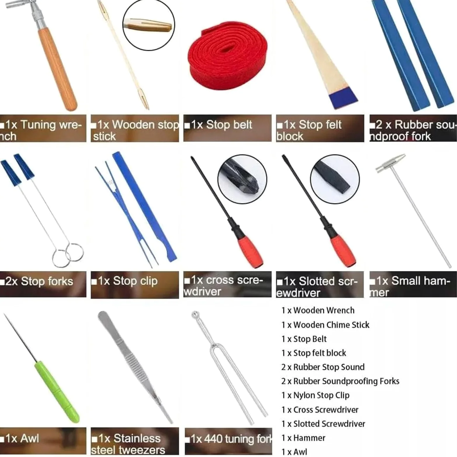 per accordatura per pianoforte, accordatore per pianoforte Kit di | per chiave inglese, kit di strumenti per