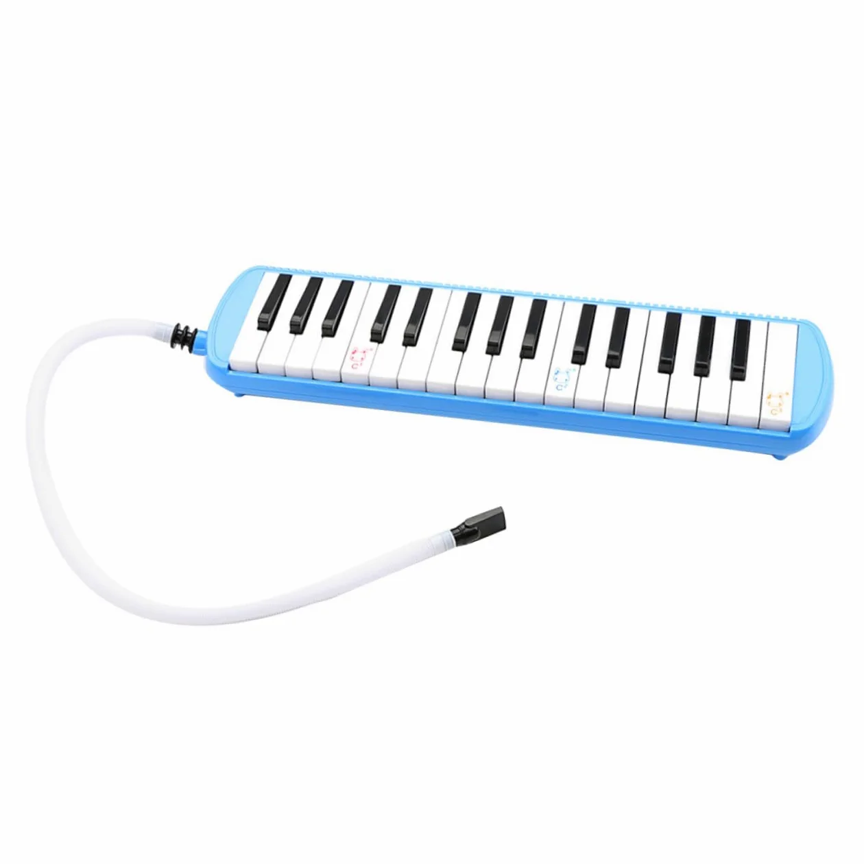 Melodica 32 Tasti per Principianti con Tubo e Bocchino | Strumento a Fiato in Plastica, Design Blu Bianco D119, Adatta a Festa e Performance