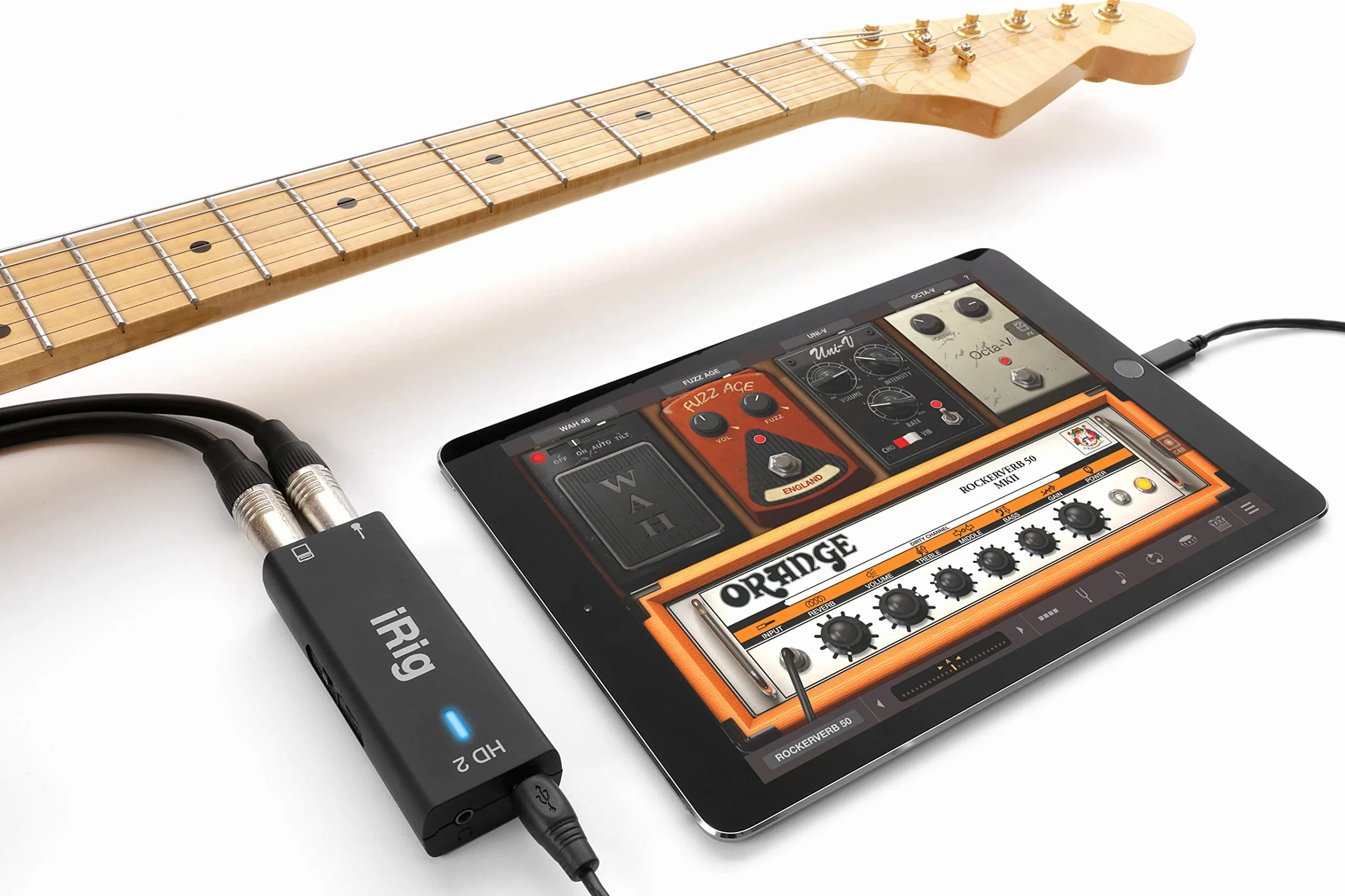 IK Multimedia iRig HD 2 - Interfaccia Audio Digitale per Chitarra e Basso, Per iPhone/iPad/iPod e Mac/PC, Nero