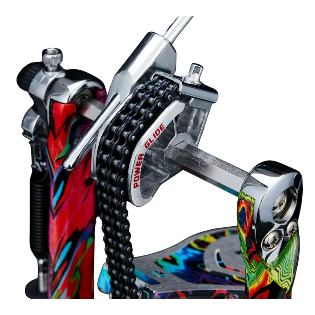 Tama HP900PMPR Einzelpedal Iron Cobra Power Gilde Psychedelic Rainbow - Pedale per batteria