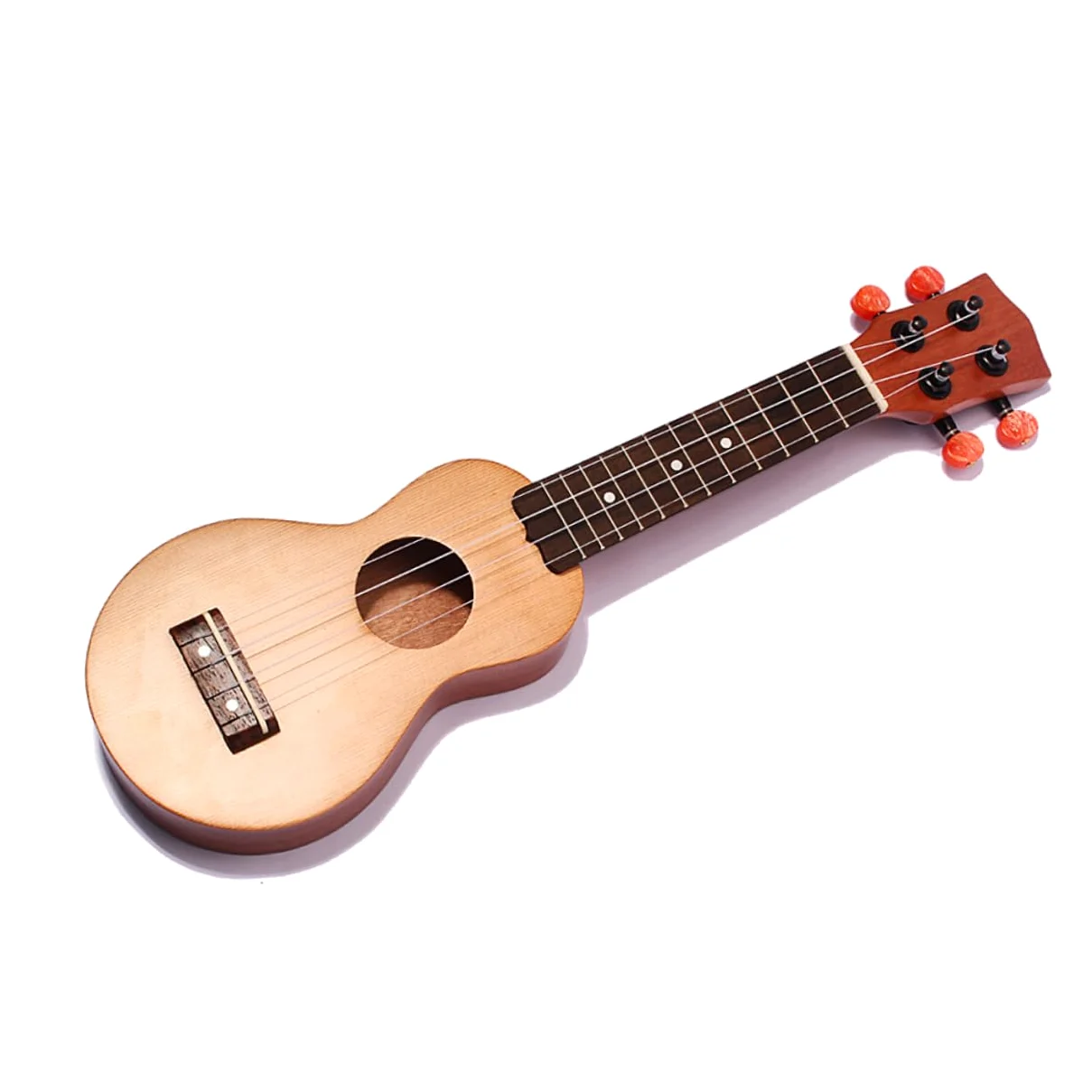 YARNOW 4 Corde Ukulele Soprano Massello e Sapele con Tastiera Palissandro Strumento Corde con Foro Uscita Dimensioni Compatte per Insegnare AI
