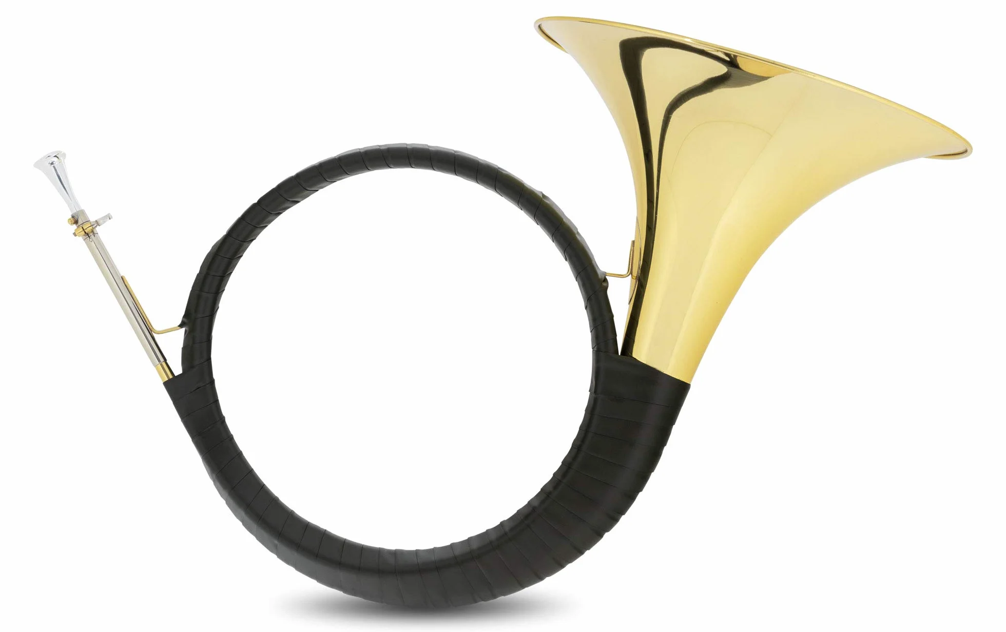 Classic Cantabile PH-400 Bb Corno Parforcehorn Jagdhorn, Senza valvole | Strumento a tono naturale, Accordatura: Bb, Con chiusura a strappo, A due giri, Ottone, Verniciato trasparente, Foro: 8, 0 mm