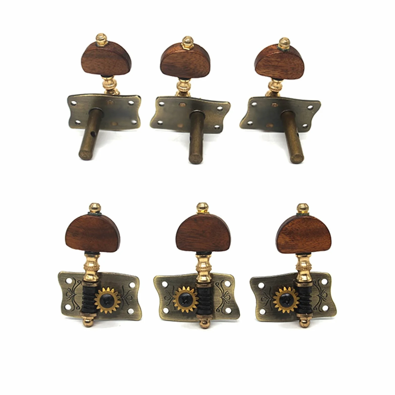 Corde Per Chitarra Classica Da 6 Pezzi, Pioli Per Accordatura, Testa Della Macchina Aperta Con Manico A Semicerchio In Legno Piroli Accordatura per Chitarra
