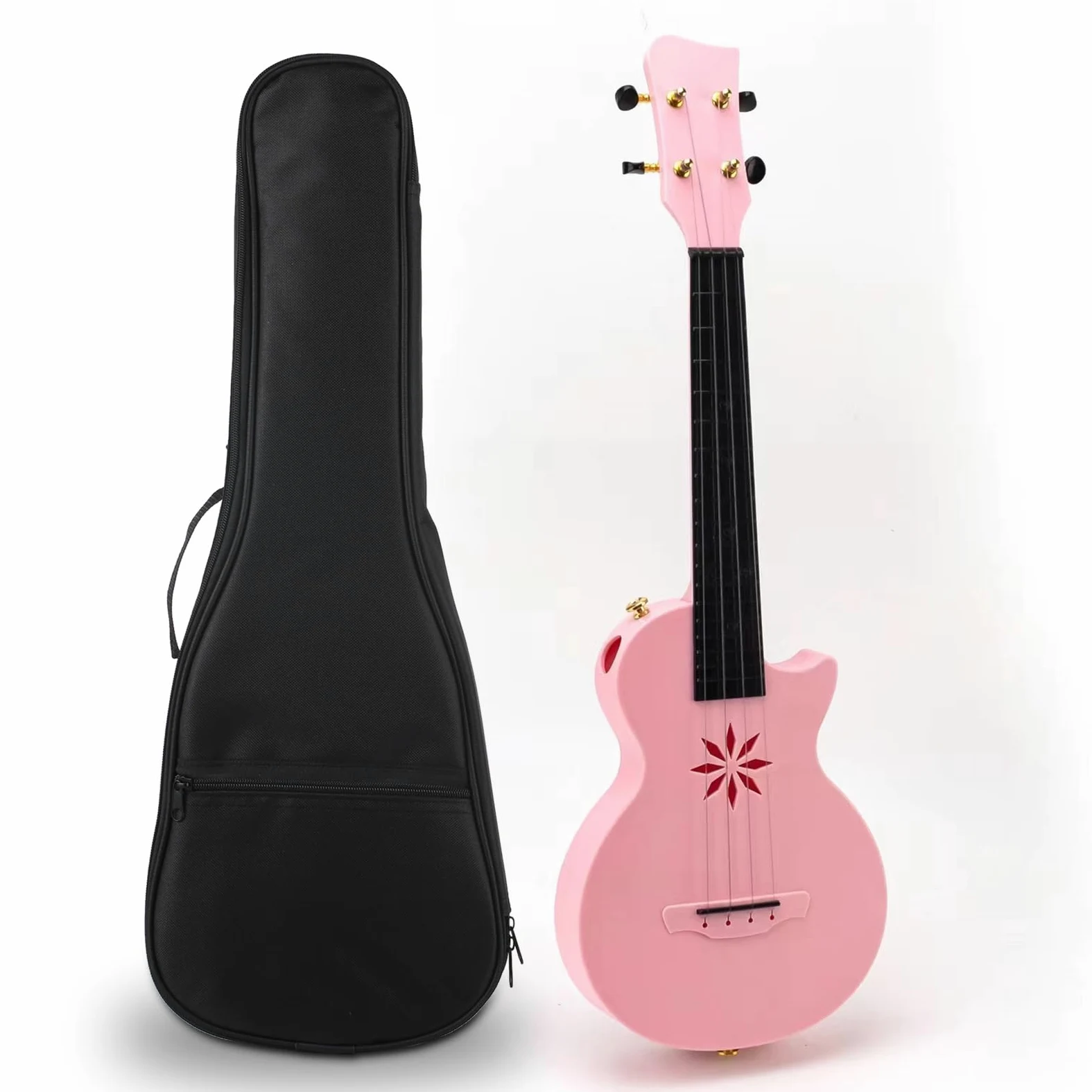 Ukulele da 25 Pollici 4 Corde Ukulele in Fibra di Carbonio Uke Portatile con Borsa per Il Trasporto per Principianti Adulti Adolescenti Strumento a Corde Professionale