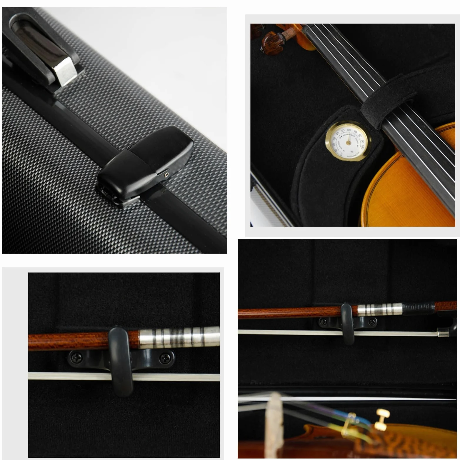 COYOUCO Custodia per Violino, Custodia Rigida per Violino 4/4 Full Size Nuova Custodia per Violino oblunga Borsa Professionale per Violino, Nero