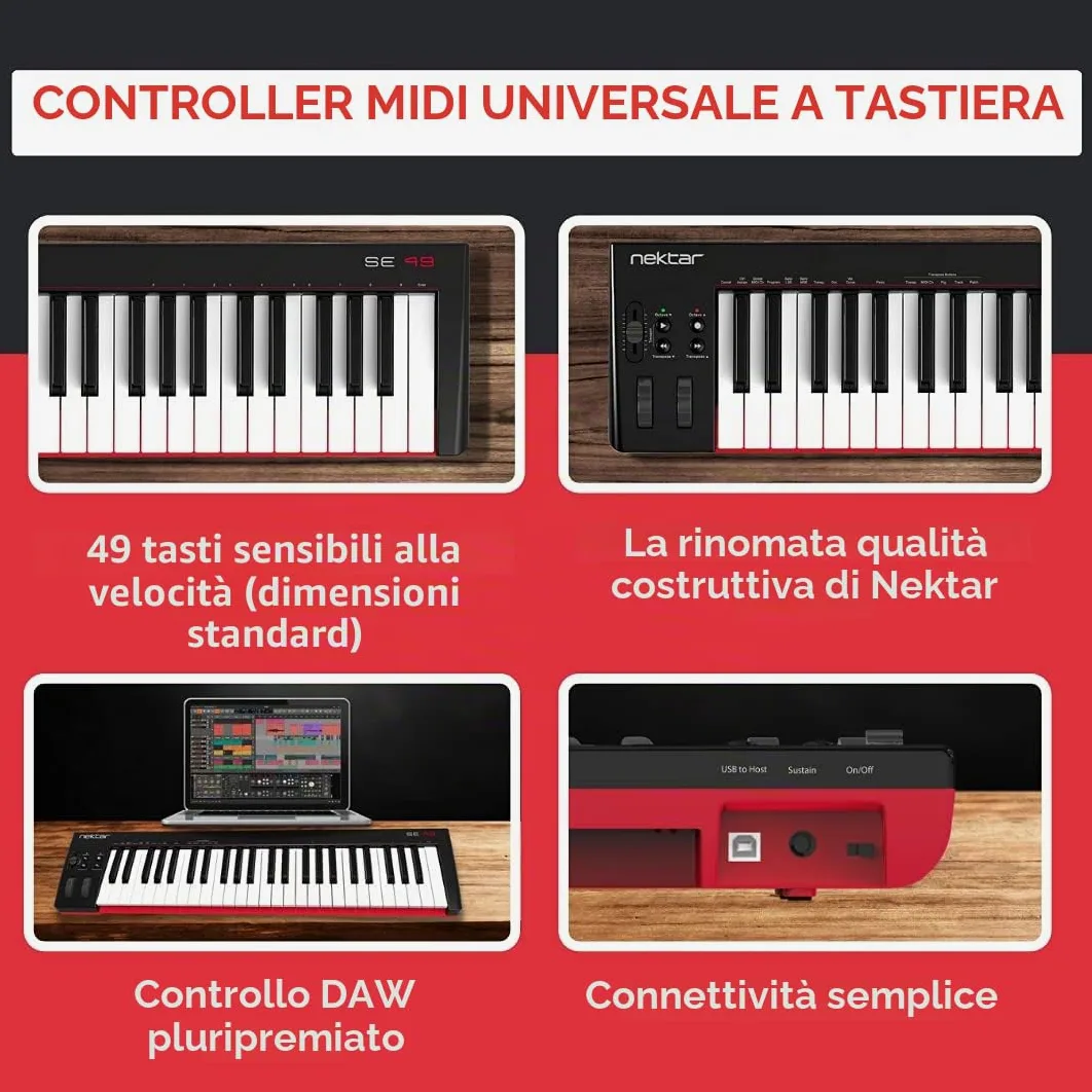 Nektar SE49 - Controller per tastiera MIDI USB