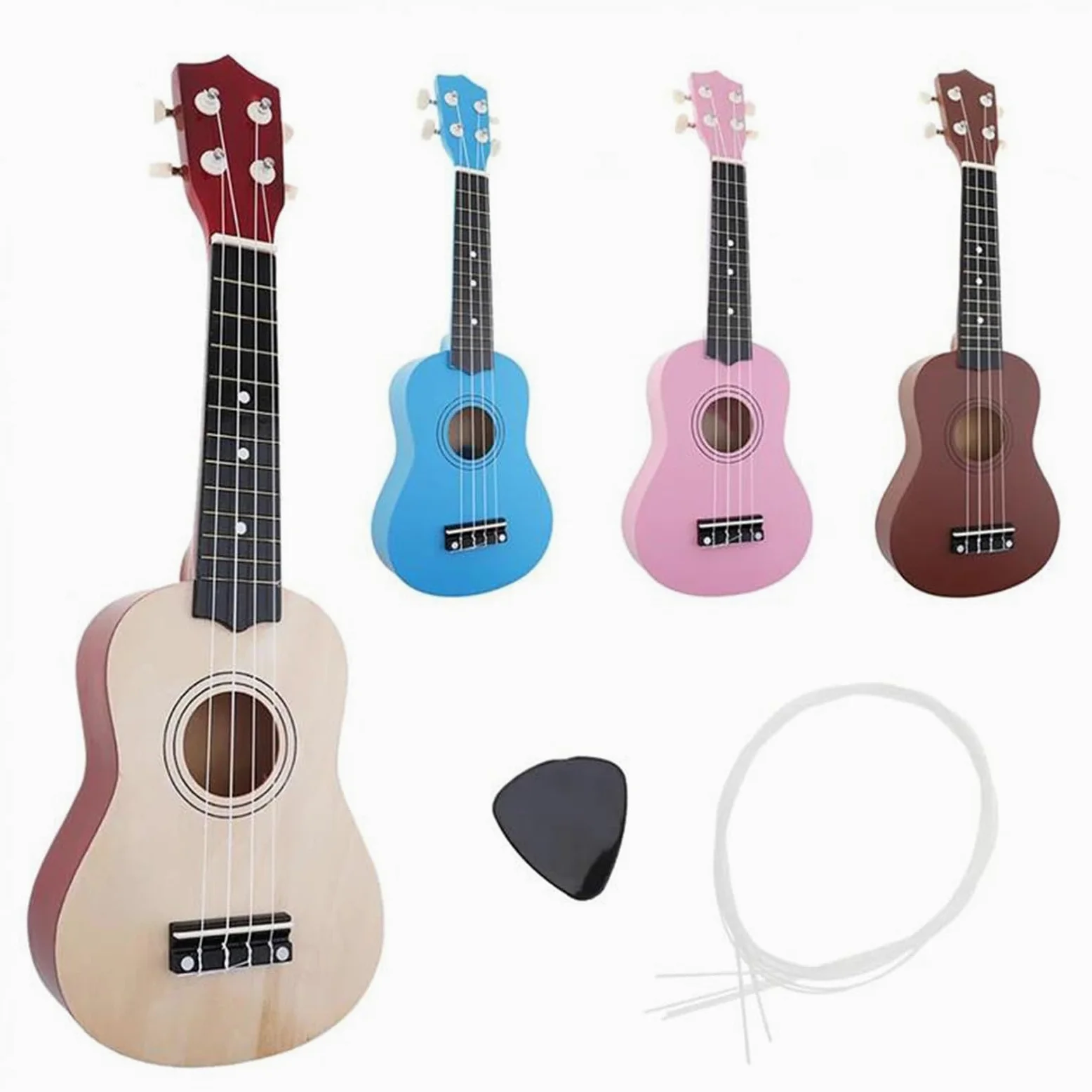 ukulele Chitarra A Quattro Corde Ukulele Per Principianti Da 21 Pollici(Color:Coffe)