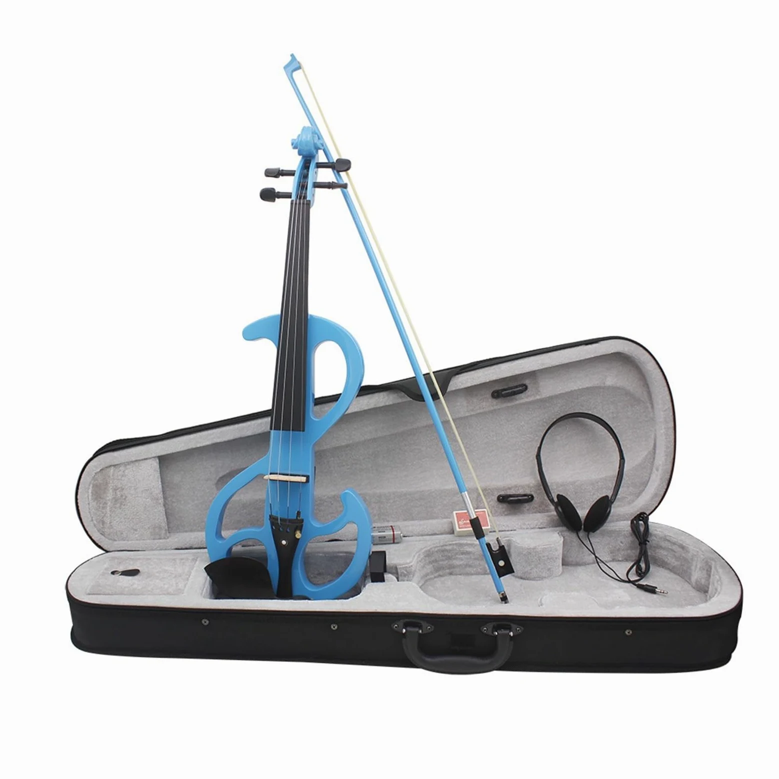 Violino Violino Elettronico Blu 4/4 Principiante Adulto Professionista Che Suona Strumenti di Violino Elettronico