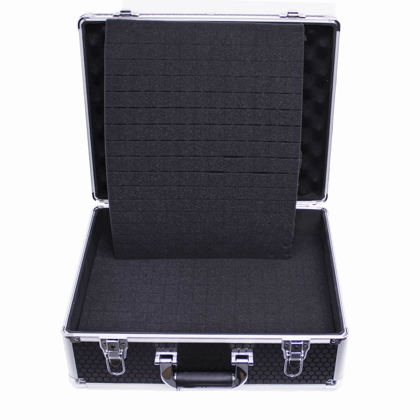 Protekt Plus Series Universal Utility Flight Case Pick and Fit Schiuma a cubetti, Black, 450 x 370 x 180mm, Custodia universale di volo