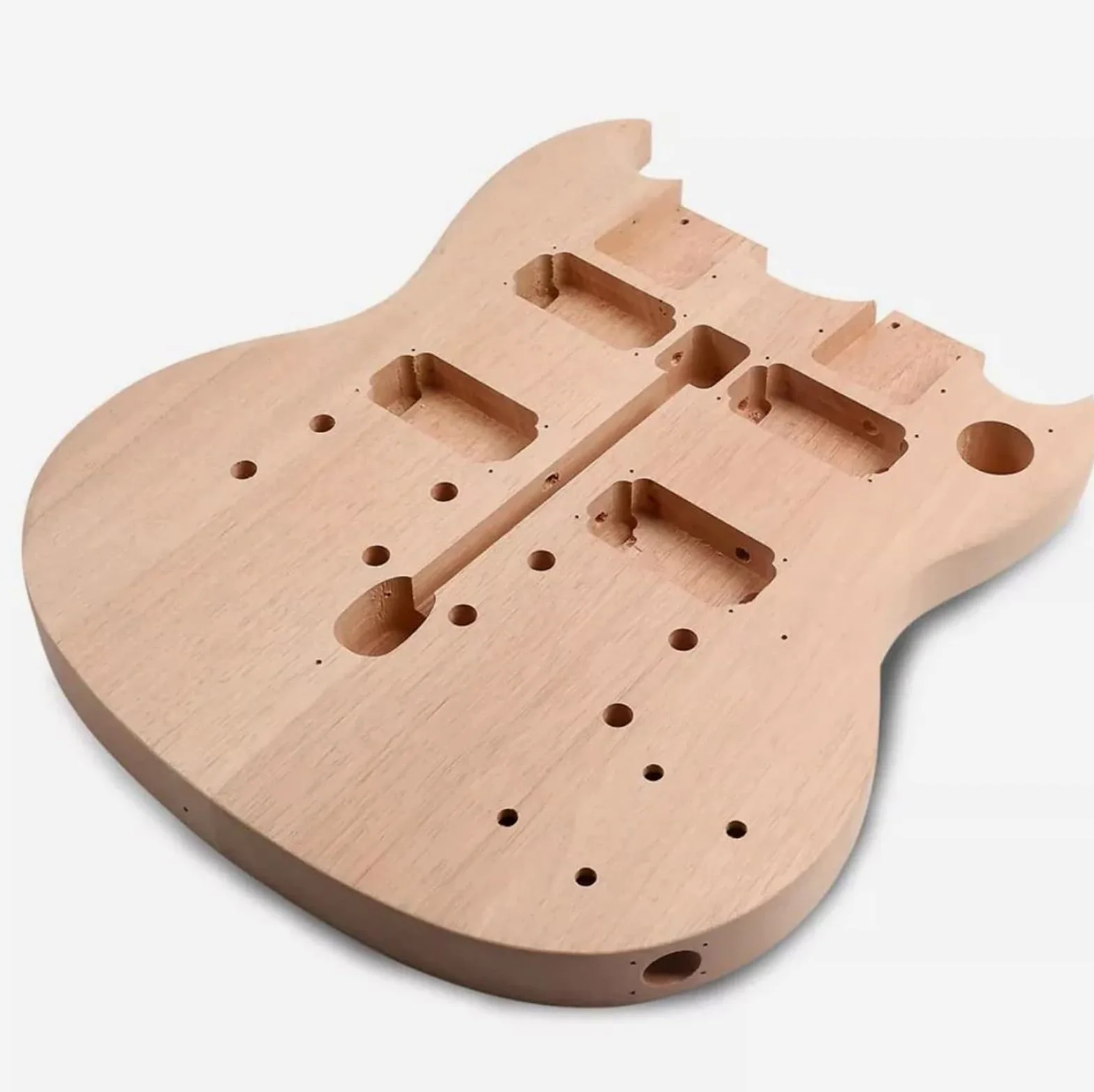 Kit Chitarra Elettrica Fai Da Te A Doppio Manico Corpo In Mogano 12 Corde Tastiera In Palissandro
