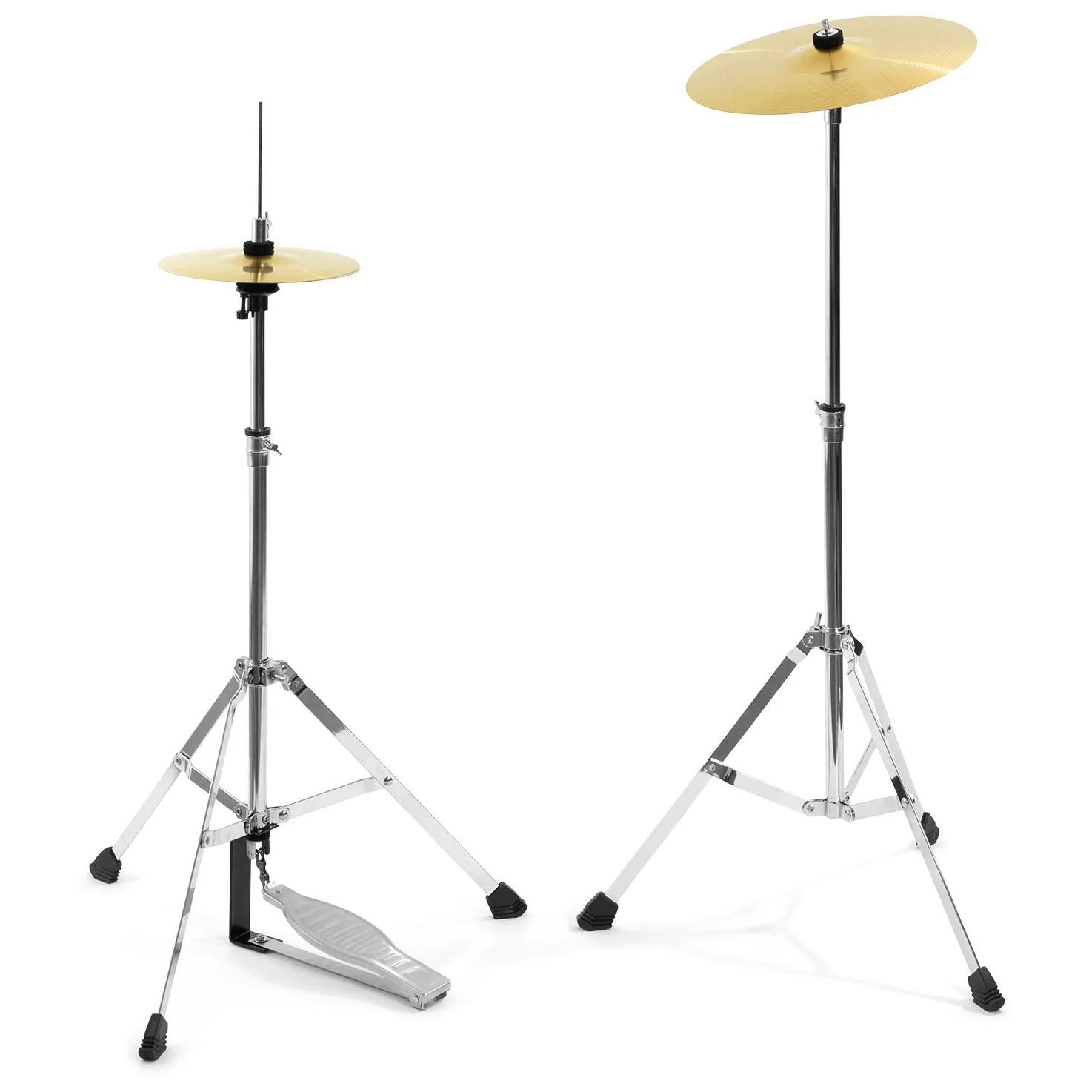 TIGER JDS14-RD - Batteria per ragazzi 5 pezzi, con rullante, tom, basso, pedale, Hi-Hat, piatti crash, bacchette e sgabello - colore rosso
