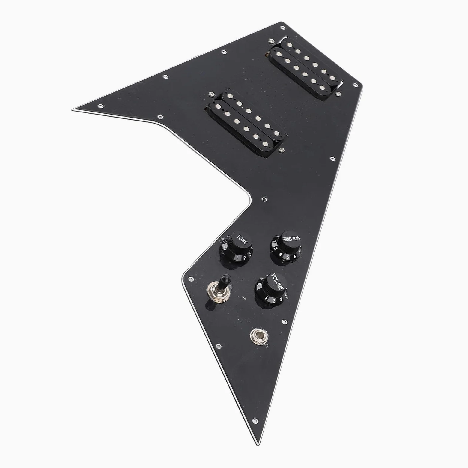 Battipenna per Chitarra Elettrica, Battipenna per Chitarra in Legno e Lega con Design Caricato Precablato, Pickup in Ceramica per Piastra di Protezione Addizione Volante Pickup
