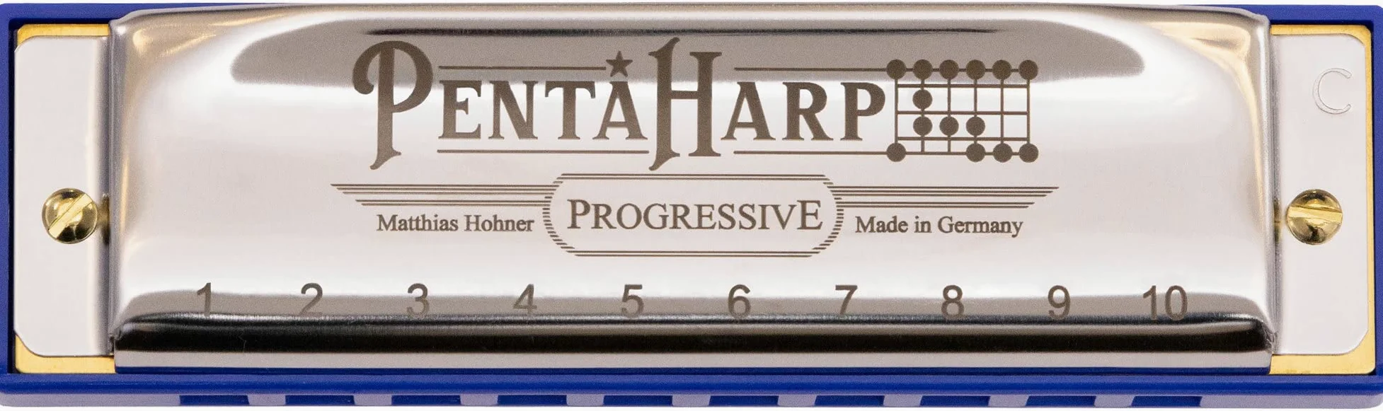 HOHNER HOM2101X Penta Harp C Minor Harmonica, Argento, Lunga: 10,2 cm