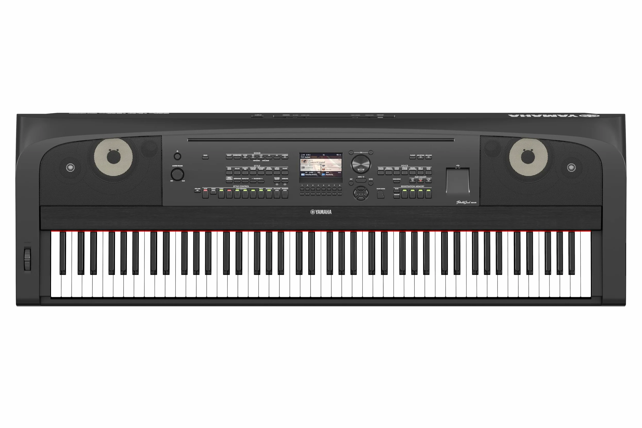 Yamaha DGX-670 - Portable Grand Digital Piano con 88 tasti pesati, Bluetooth Audio, Suono CFX, 630+ Voices, Funzionalità professionali - Nero