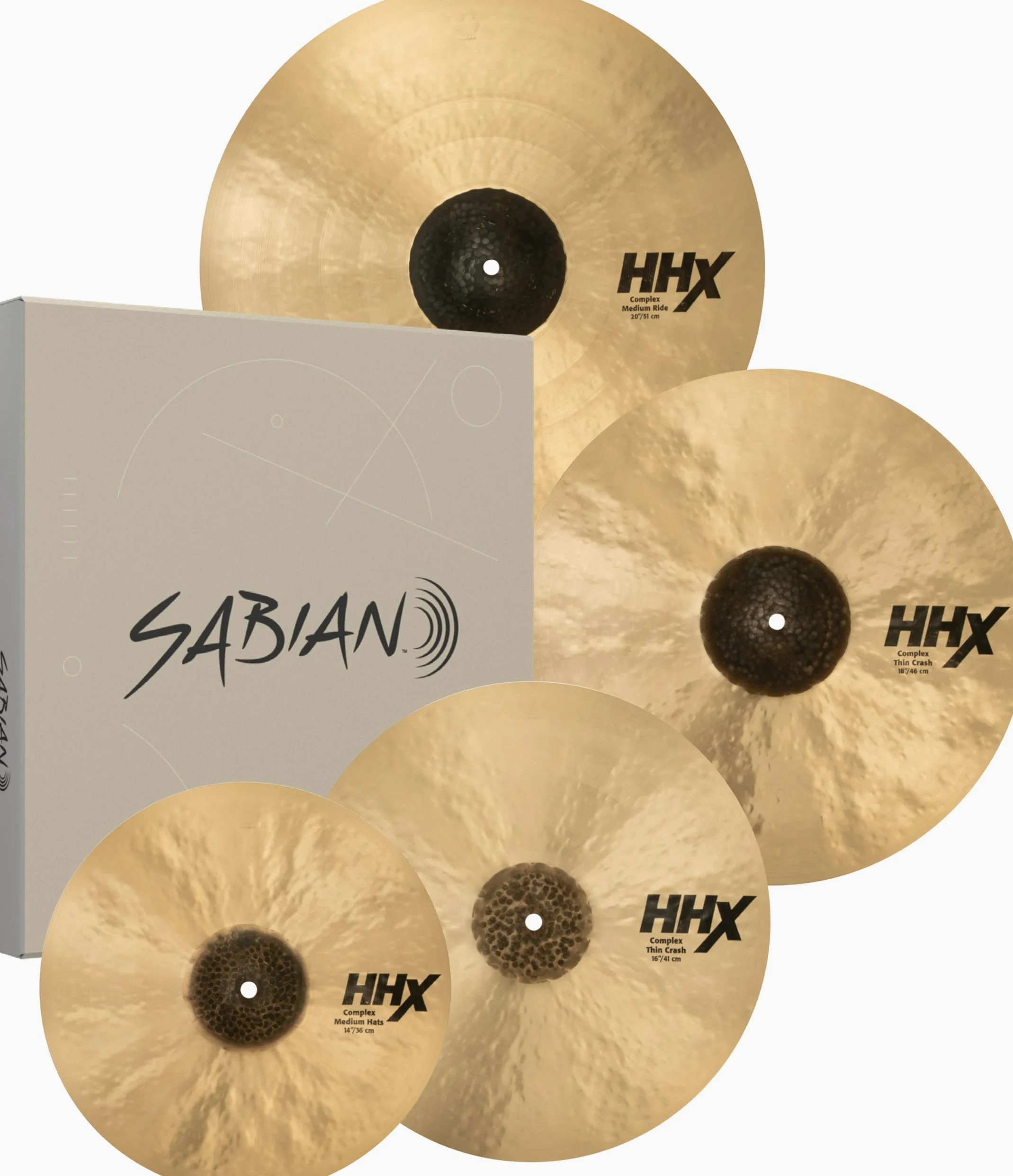 Sabian Set di piatti promozionali HHX Complex con 18 pollici Thin Crash (15005XCNP)