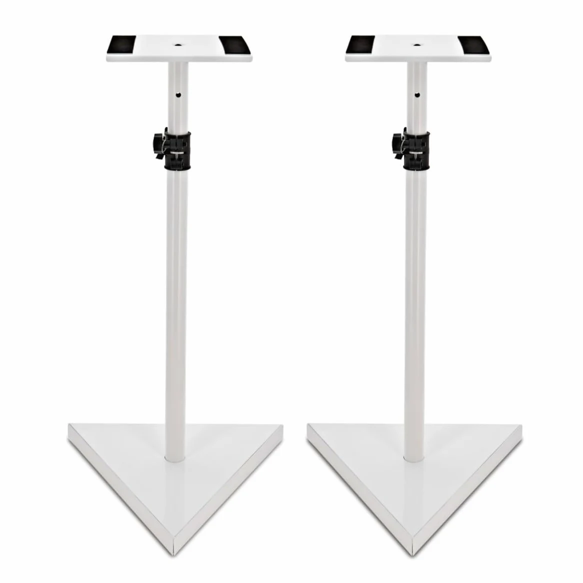 Gear4music Supporti Per Monitor Da Studio - Altezza Regolabile Bianco Supporto Monitor Casse Audio