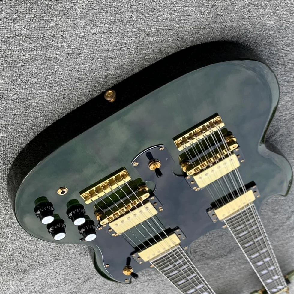 Chitarra elettrica a doppio manico personalizzata 6 + 12 corde, EDS1275, chitarra