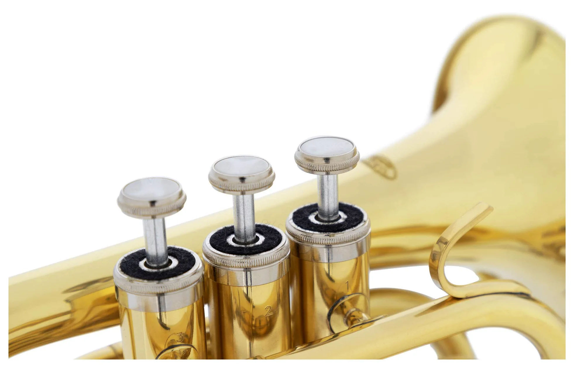 Classic Cantabile Brass TT-500 Tromba Tascabile in Sib Ottone - Tromba formato tascabile - Ottone verniciato - Inclusi bocchino e custodia