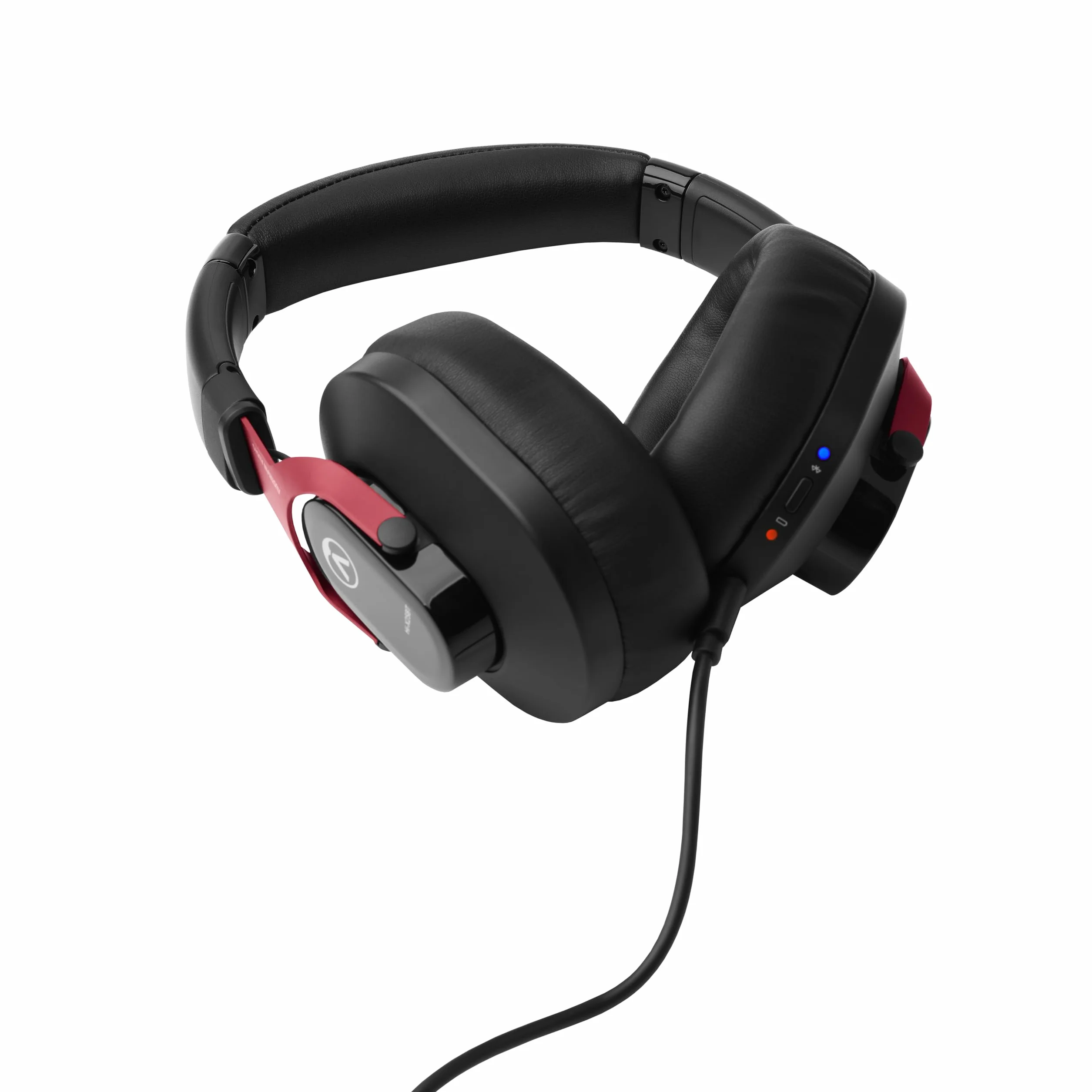Cuffie Bluetooth Austrian Audio Hi-X25BT, Cuffie professionali senza fili (circumaurali, imbottitura per orecche memory foam, Touch Control, batteria: 30 h, USB-C- e connettore jack), nero/rosso