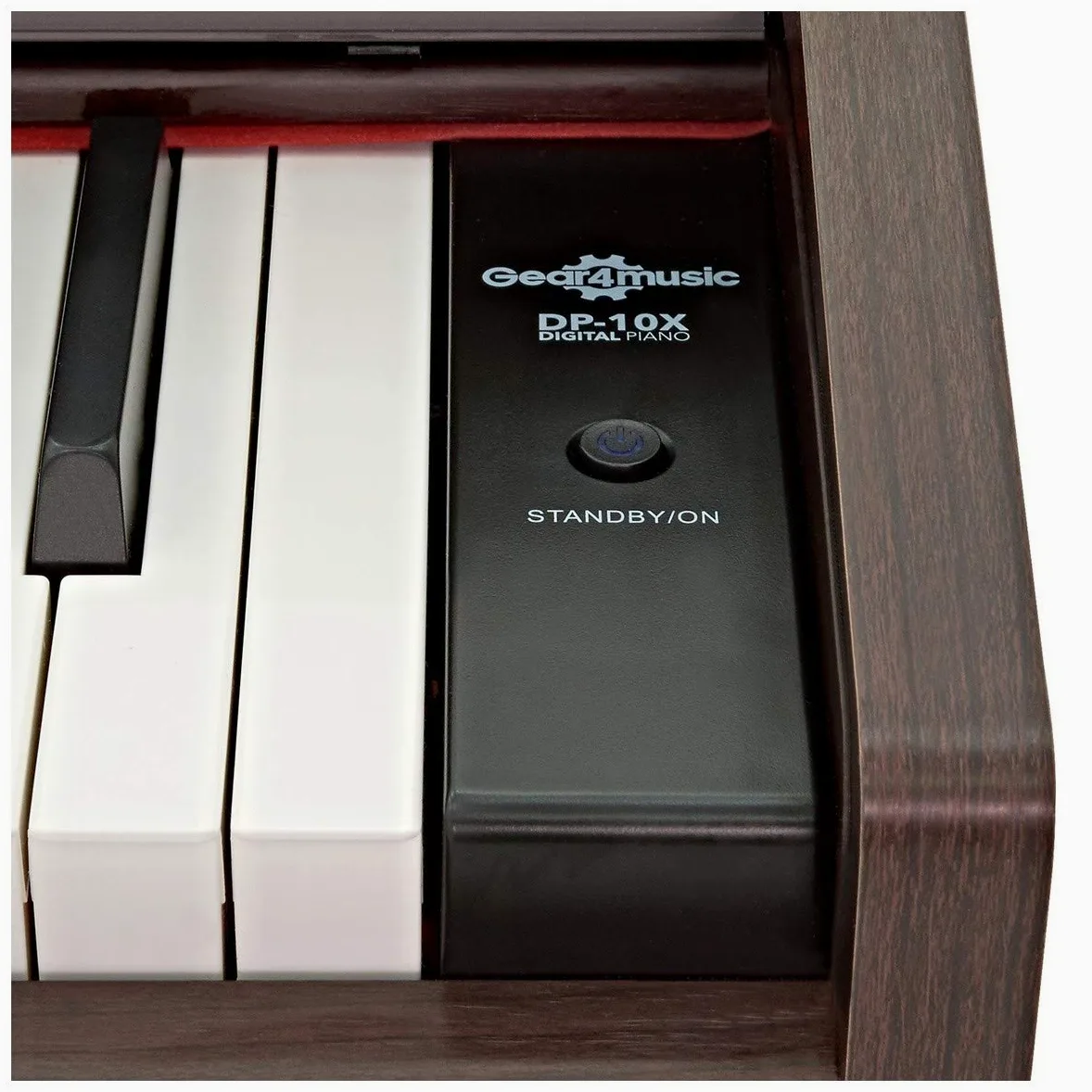 DP-10X Pianoforte Digitale di Gear4music + Accessori, Palissandro Scuro | 88 Tasti ad Azione Martelletto per un Jeu Espressivo, Registrazione USB e Memoria Interna, Metronomo e Modalità Apprendimento