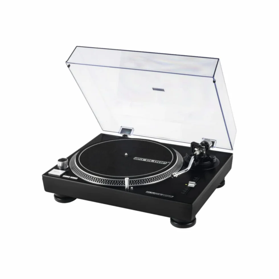 Reloop RP-2000 USB MK2 - giradischi per DJ al quarzo con azionamento diretto, 33 1/3 e 45 giri/min, uscita audio USB, pitch di precisione +/-8%, nero