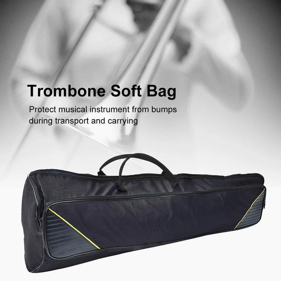 Dilwe Borsa per Trombone, Portatile Alto/Tenore, Tessuto Oxford Impermeabile, 2 Scomparti Separati, Nero