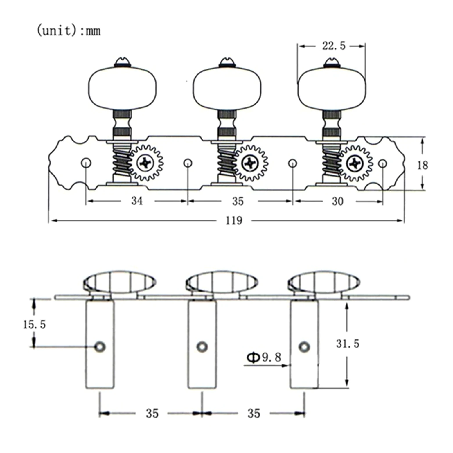 Manopole Di Accordatura Per Corde Per Chitarra Classica Accessori Per Toner Dorati Piroli Per Accordatura Della Chitarra
