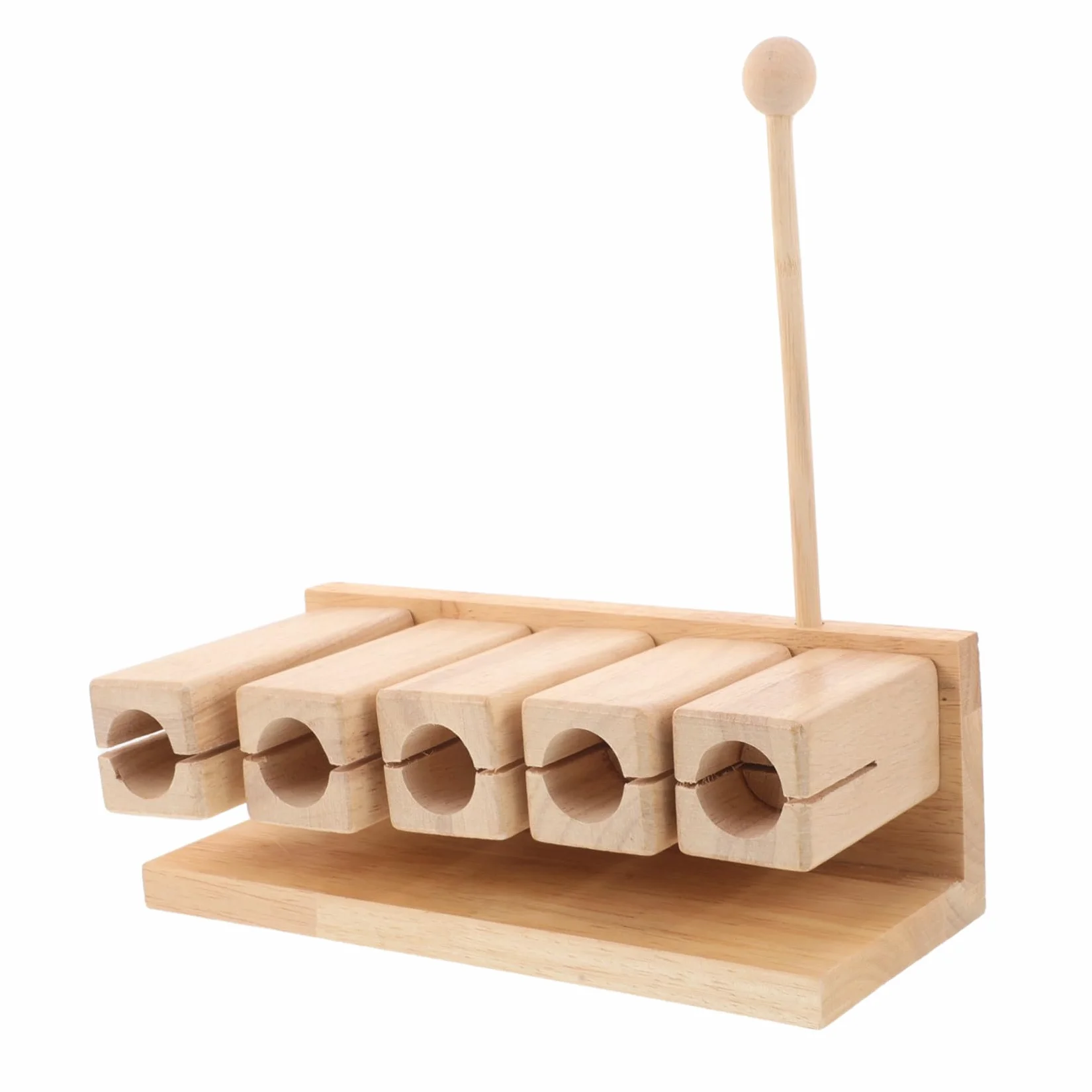 Strumento Orff Blocco Ritmico Musicale in Legno con Design Pentatonico a 5 Toni, Impugnatura Ergonomica e Martelletto per Ragazzo Ragazza in Corsi di Musica