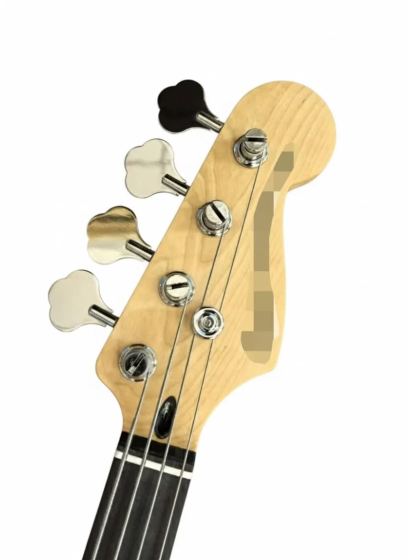 Basso elettrico con corpo in mogano massello naturale, pickup PJ, opzioni e senza tasti(Fretless)