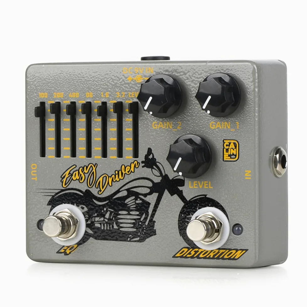 Caline DCP-04 EASYDRIVER Distortion EQ Pedale Effetto Doppio Pedale Chitarra