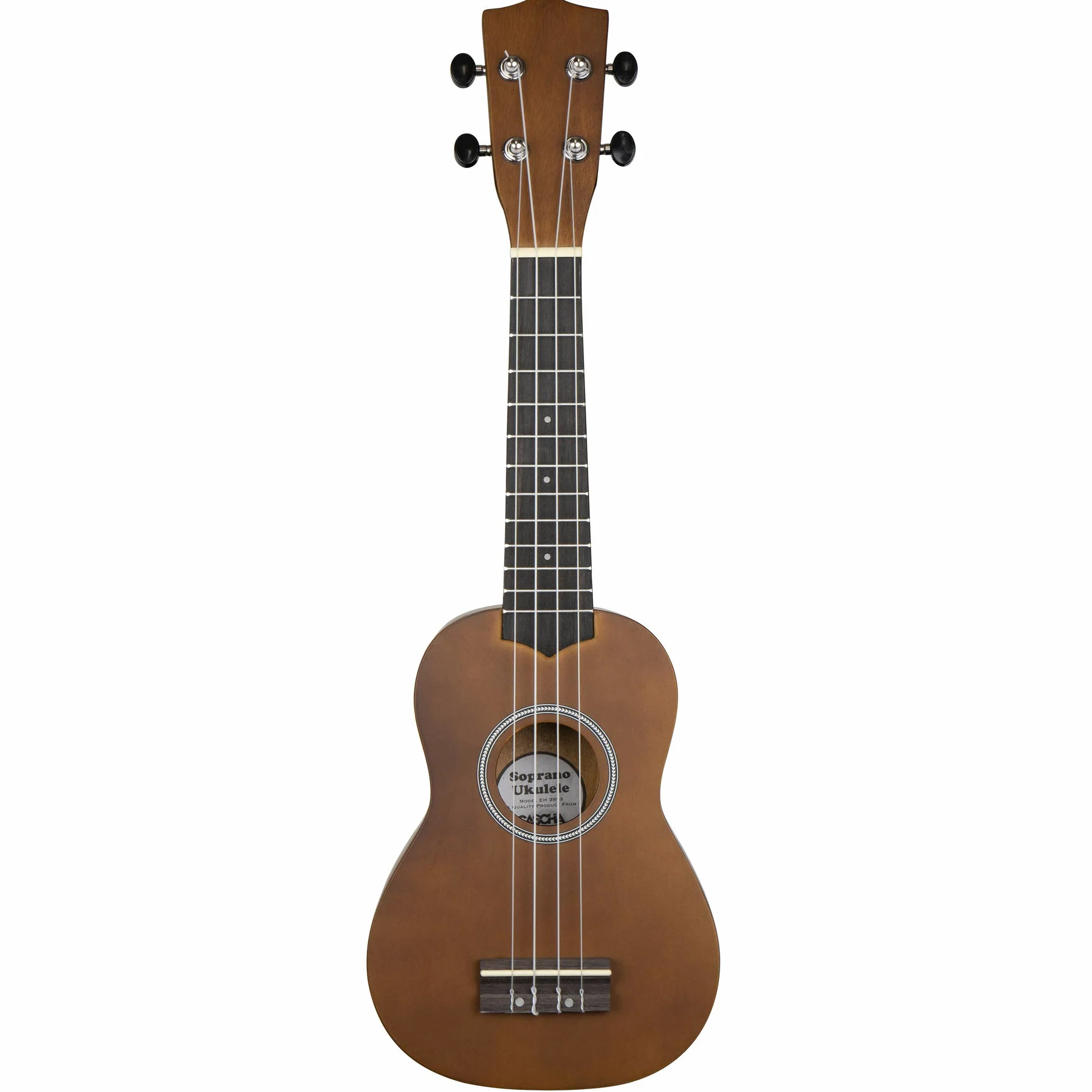 Cascha HH 3956 NL Ukulele Soprano con Manuale in Olandese, Accordatore, Borsa, 3 Plettri e Corde Aquila