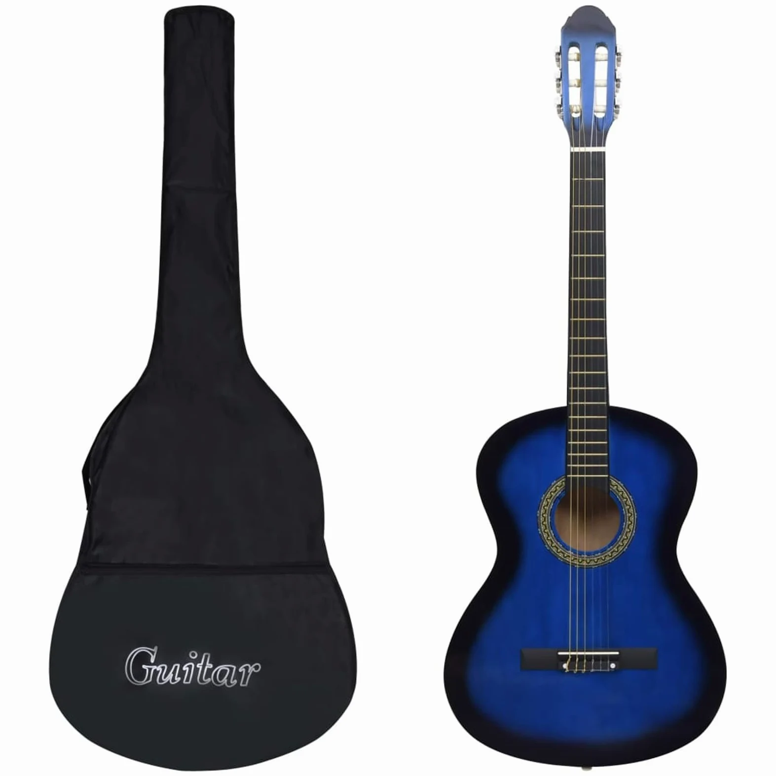 Set Chitarra Classica per Principianti 12 pz Blu 4/4 39",Arte e Svago,Hobby e Arti Creative,Strumenti Musicali,Strumenti a Corda,Chitarre-70109