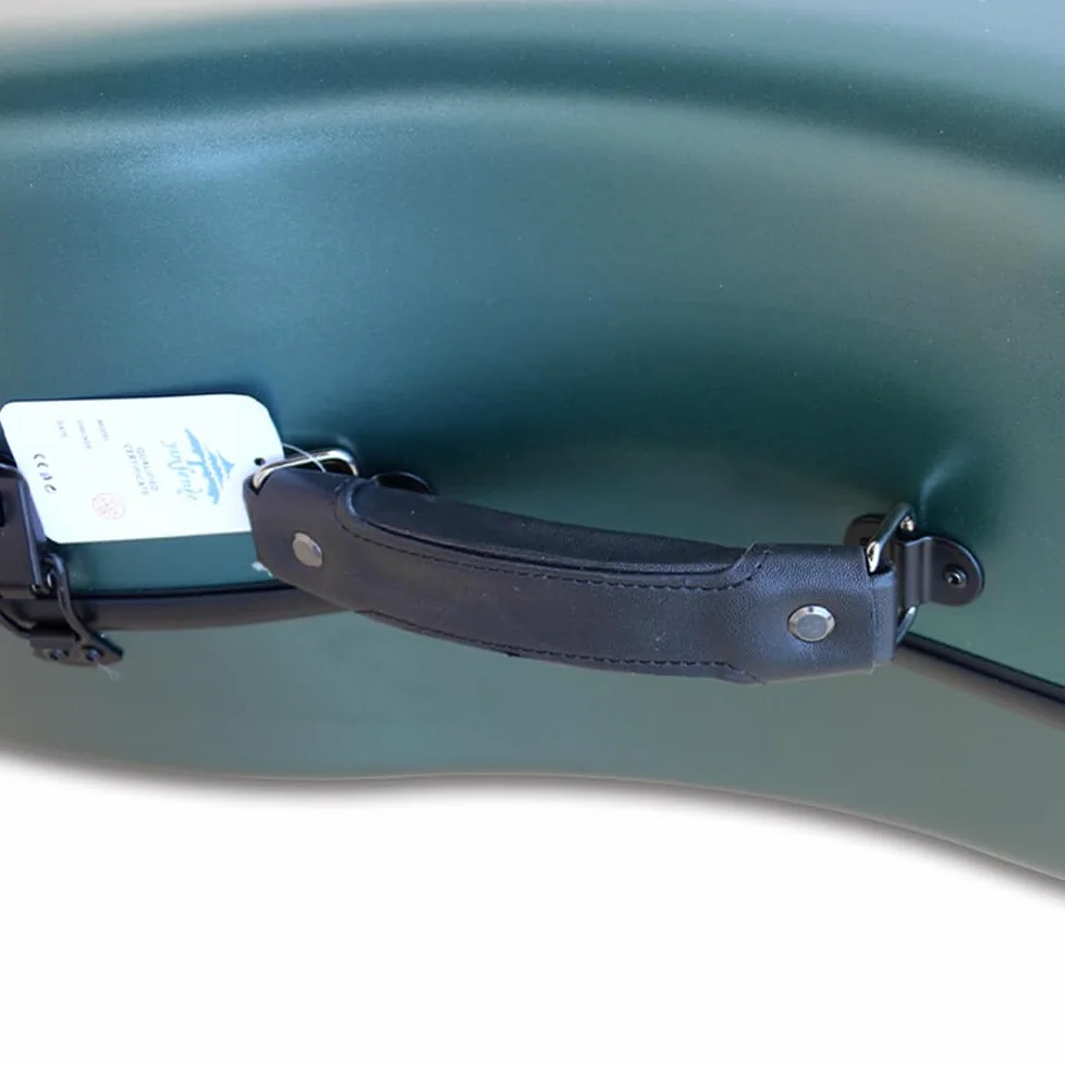 Colorful Advance - Custodia per violoncello 4/4, in fibra di carbonio, con ruote, resistente, verde scuro, Verde scuro
