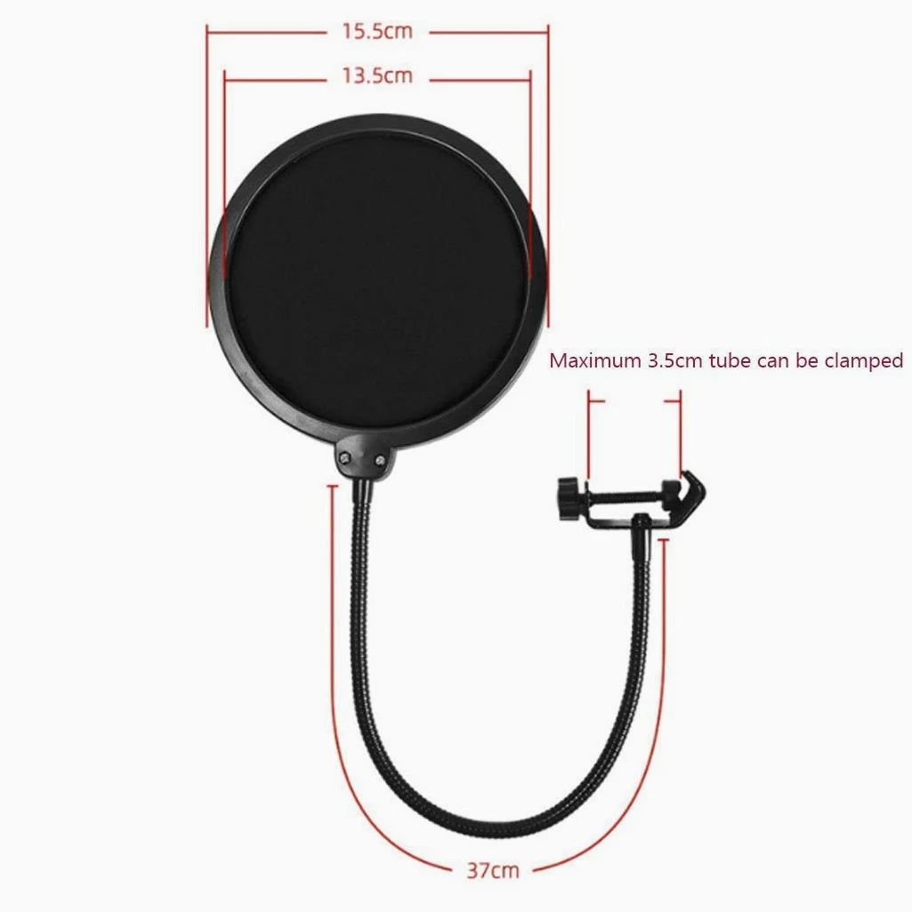 Kit Microfono a condensatore, Microfono a condensatore per webcast, Set di staffe per Microfono con Scheda Audio USB Blowout Prevention Net