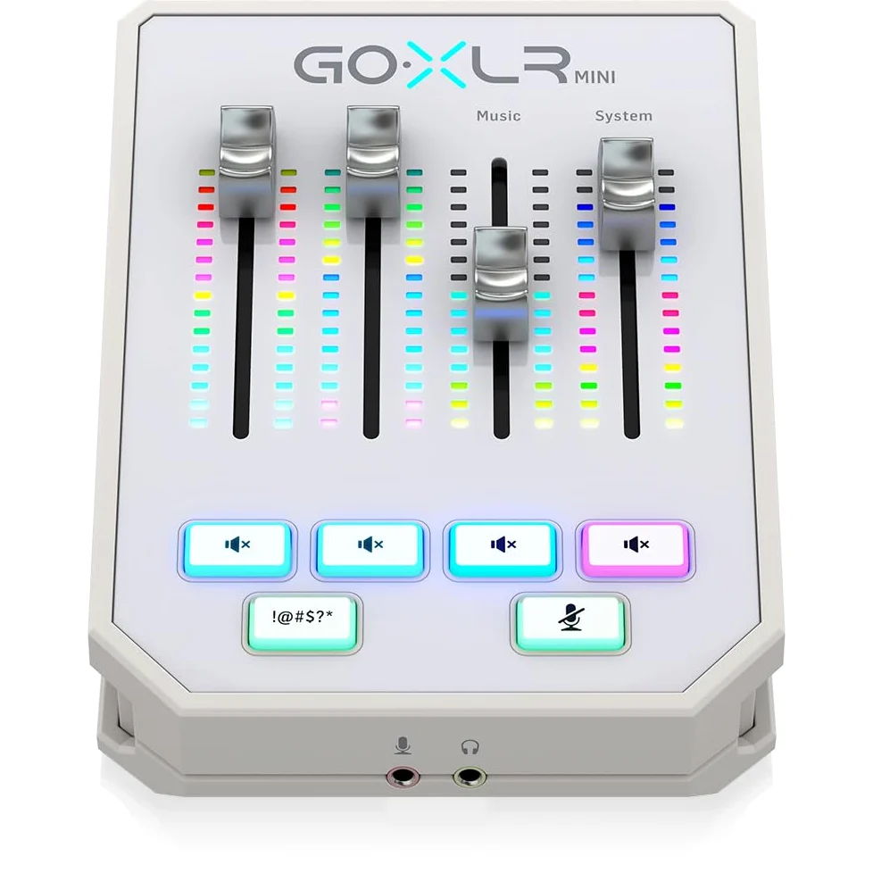 TC Helicon GoXLR MINI-WH Mixer Online per Broadcasting con Interfaccia USB/Audio e Preamp Midas | Interfaccia Audio All-in-One per Streamer e Creatori | Supporta Windows 7, 8, 10 e 11 | Bianco