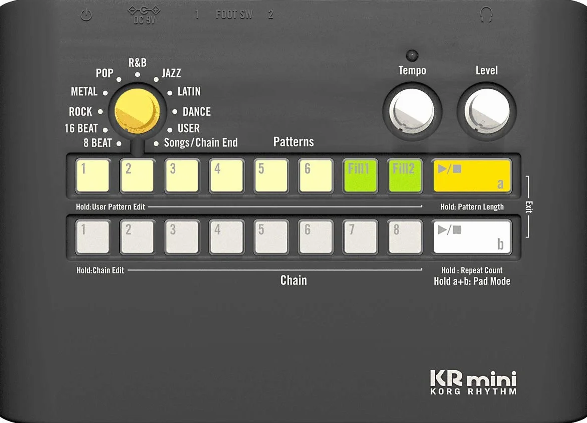 BOX RITMI MINI KORG KR-55, Riproduttore di pattern ritmici
