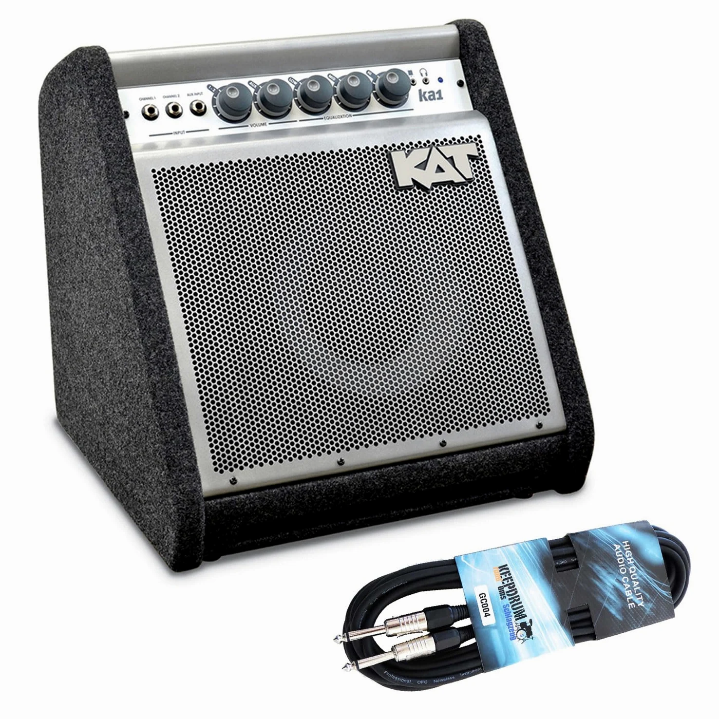 Kat KA-1 - Amplificatore elettrico per batteria + cavo jack Keepdrum