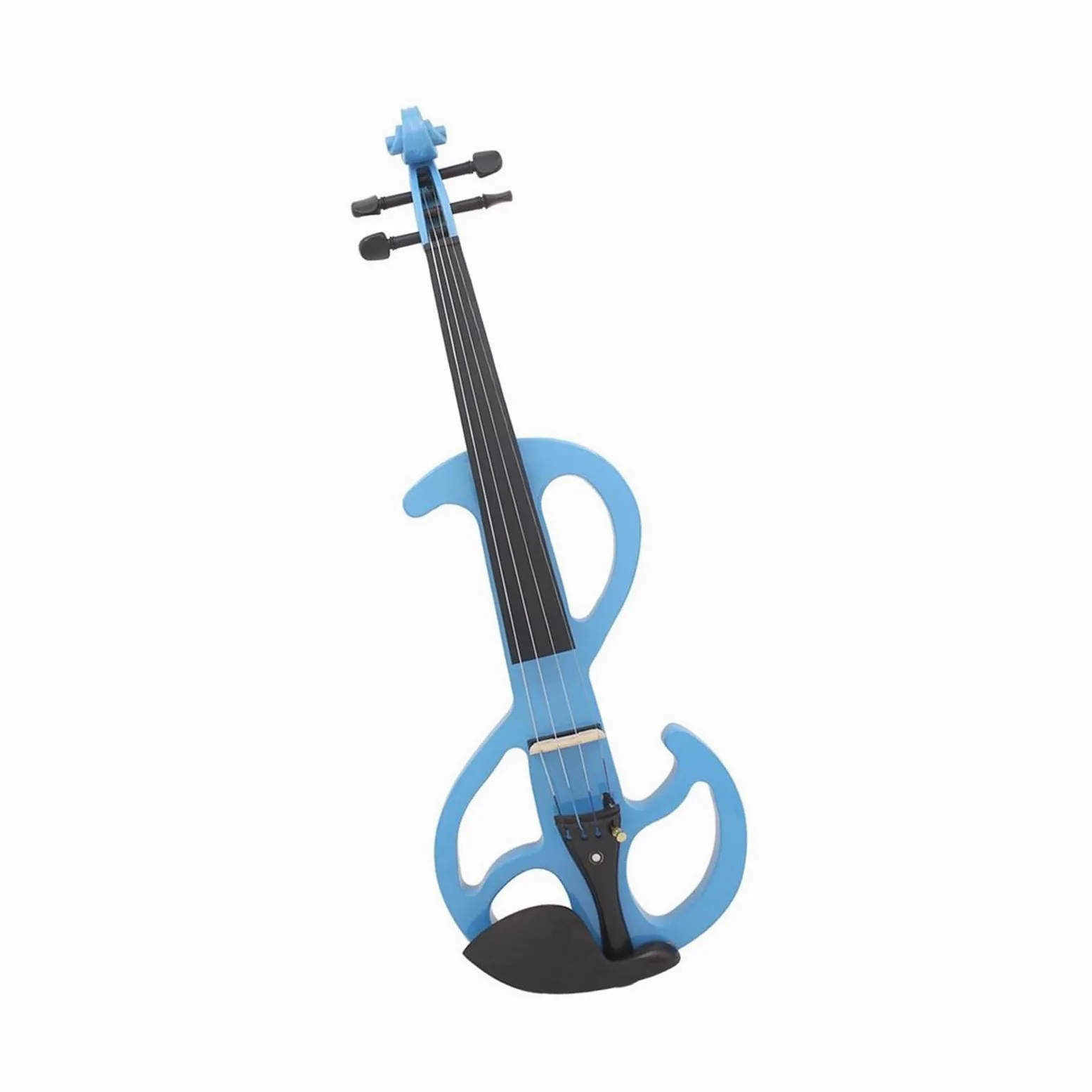 Violino Elettrico 4/4 Con Finitura Blu Tavola In Acero Tastiera In Ebano Strumento A Corde Violino