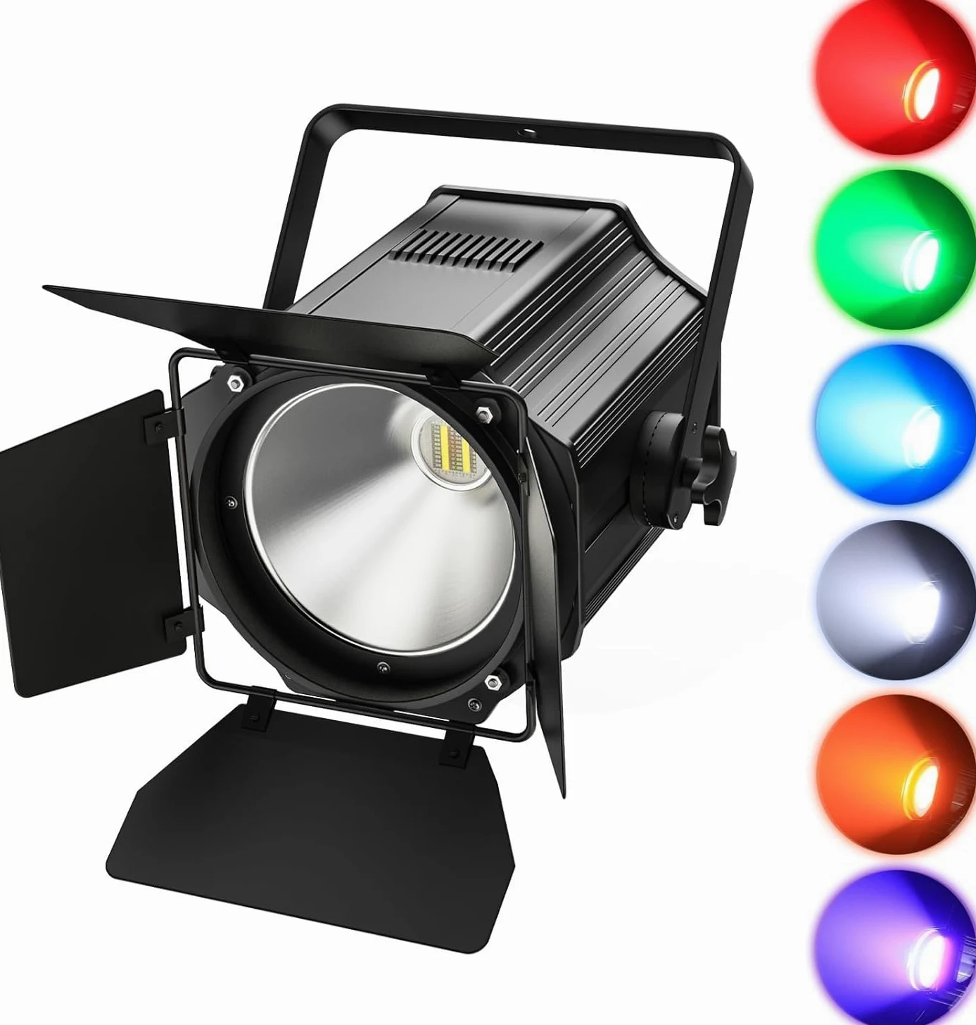 200W COB LED Par faretto 6 in 1 RGBWA+UV Luci da Palcoscenico 3500~7500 K par led con DMX/Sound/Master-slave COB luce Fari per palco, DJ, feste, matrimoni, chiese dramma