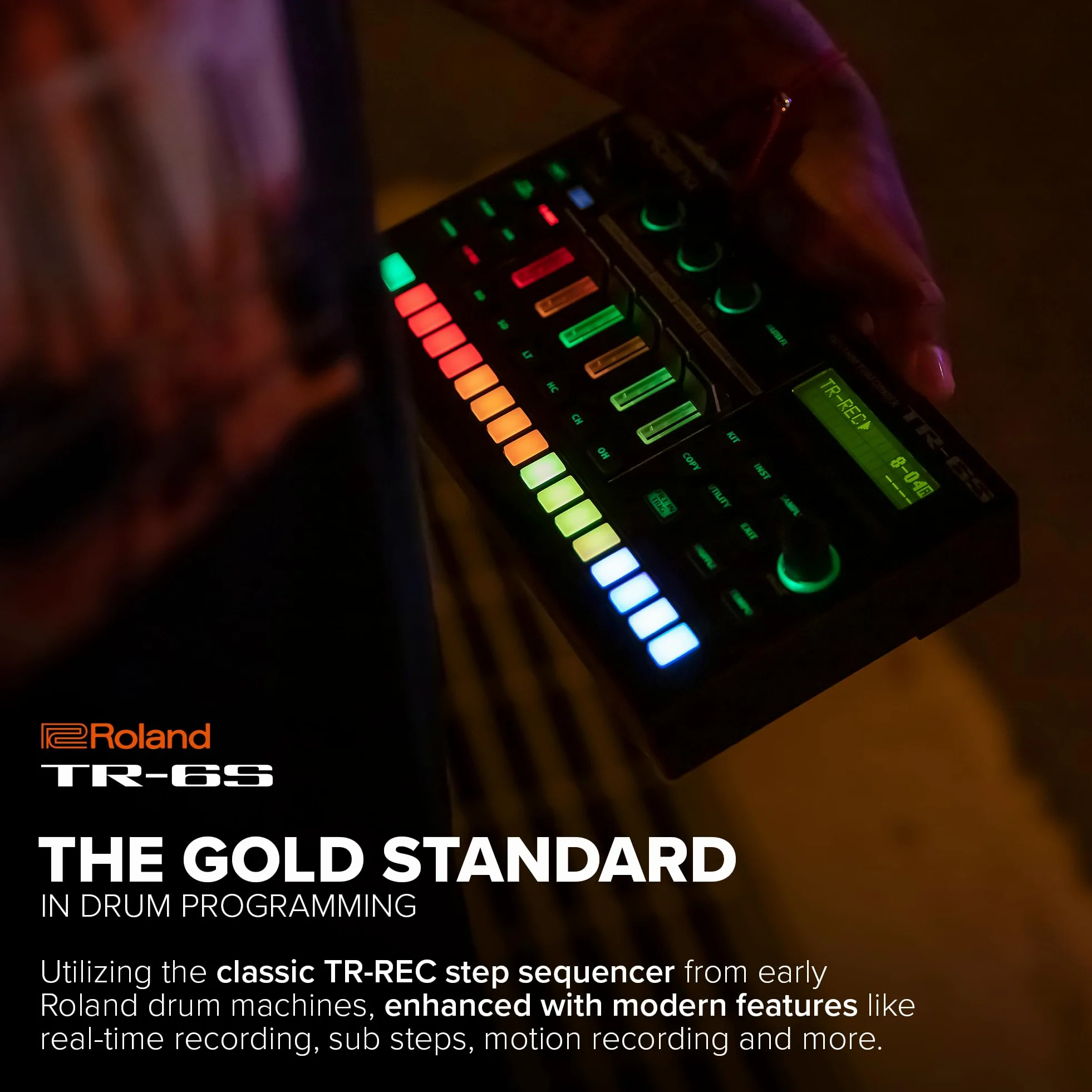 Roland TR-6S Rhythm Performer | Drum Machine Compatta con Sei Tracce di Veri Suoni TR, incluse TR-808, CR-78 e Altre | Grande Libreria di Sample Preset | Generatore Sonoro FM Editabile