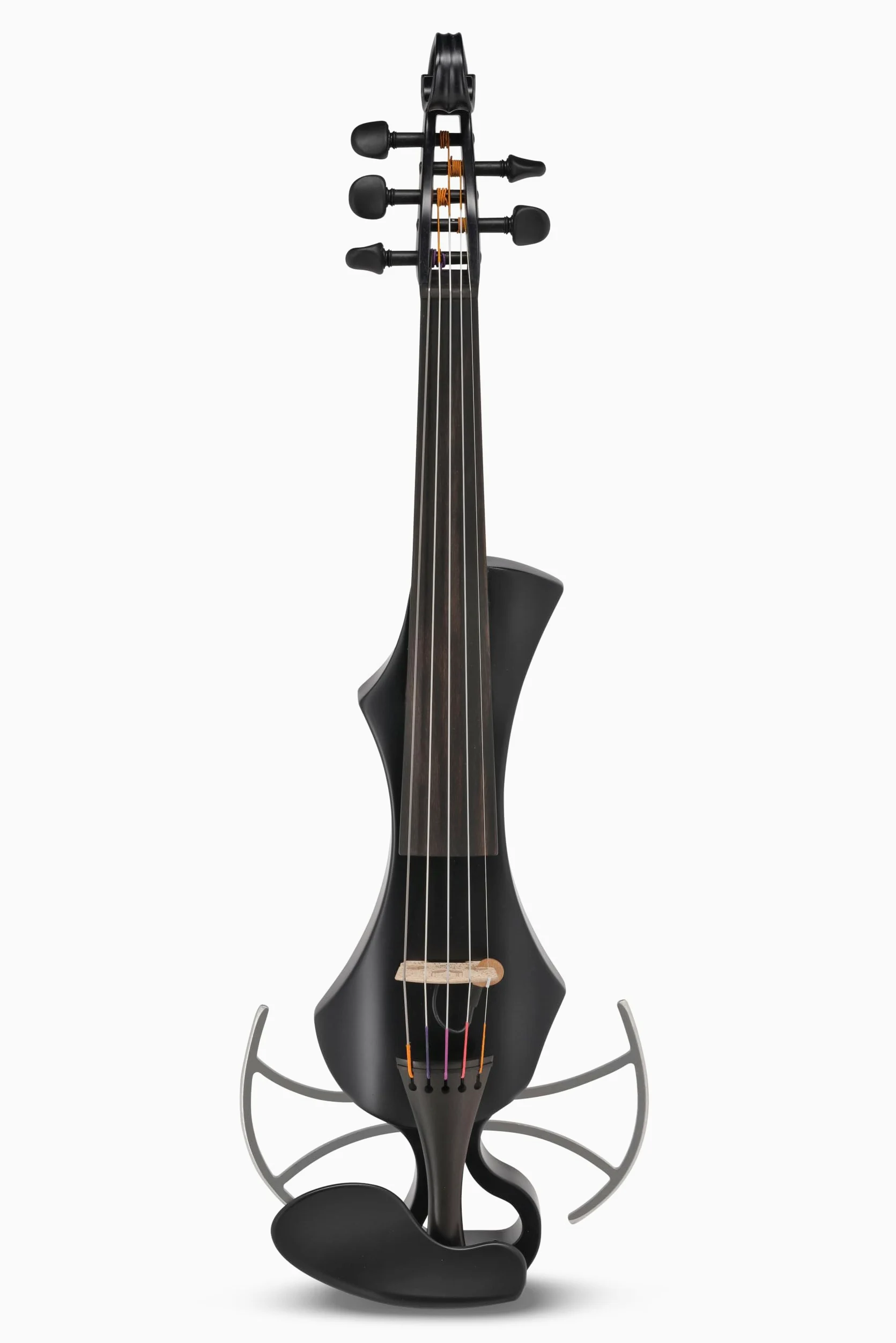 Violino elettrico GEWA, violino elettronico, Novita 3.0 nero con adattatore per poggiaspalla, 5 corde