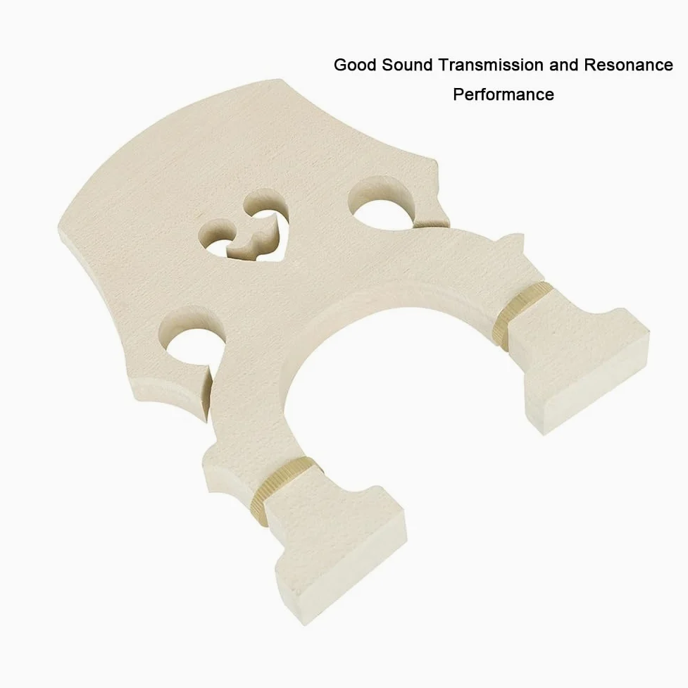 Ponte per Contrabbasso Regolabile Viti in Ottone in Legno di Acero Ponte per Contrabbasso 4/4 3/4 1/2 1/4 1/8 Accessori per Contrabbasso(4/4)