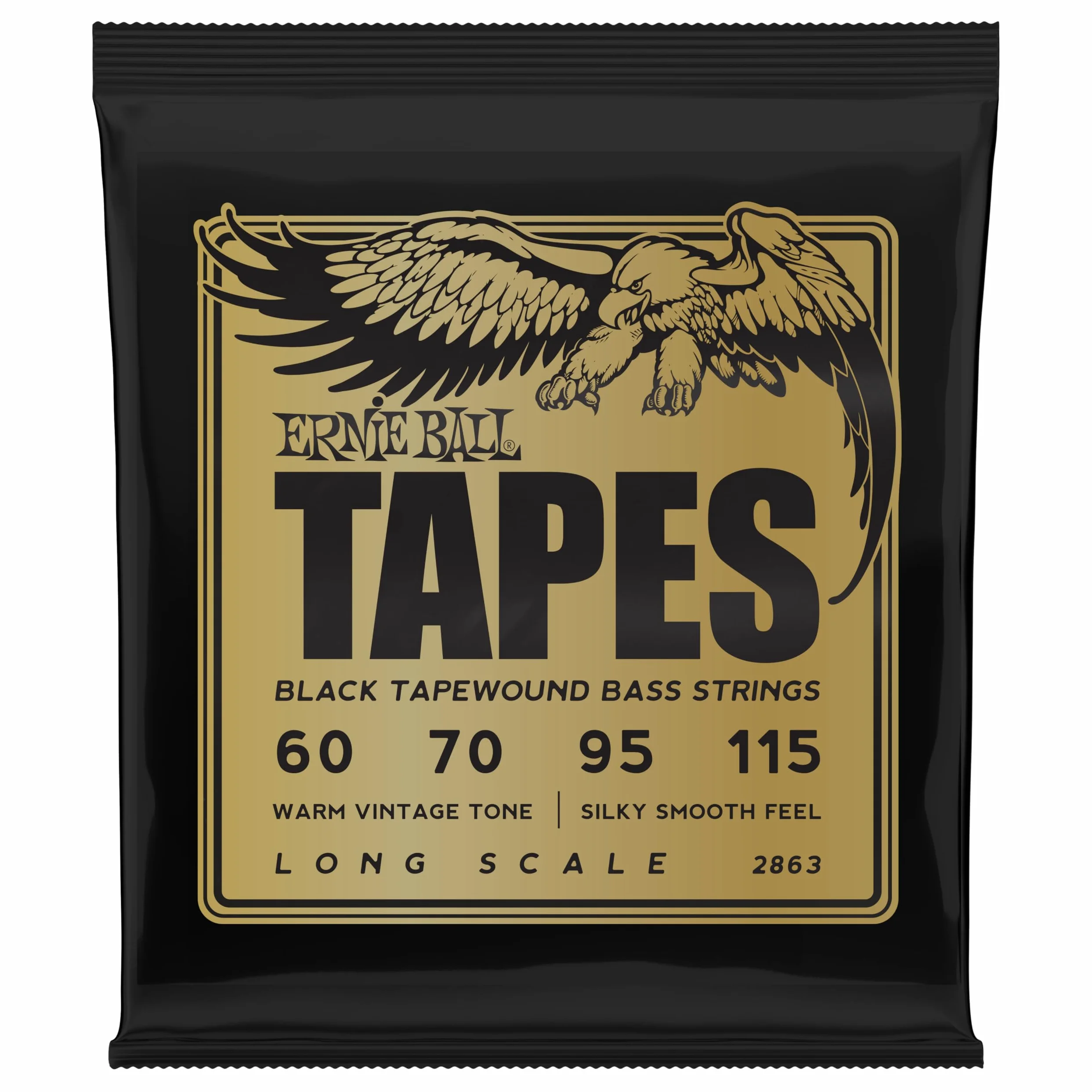 Ernie Ball Corde per basso elettrico Bass Tapes Tapewound Long Scale, calibro 60-115