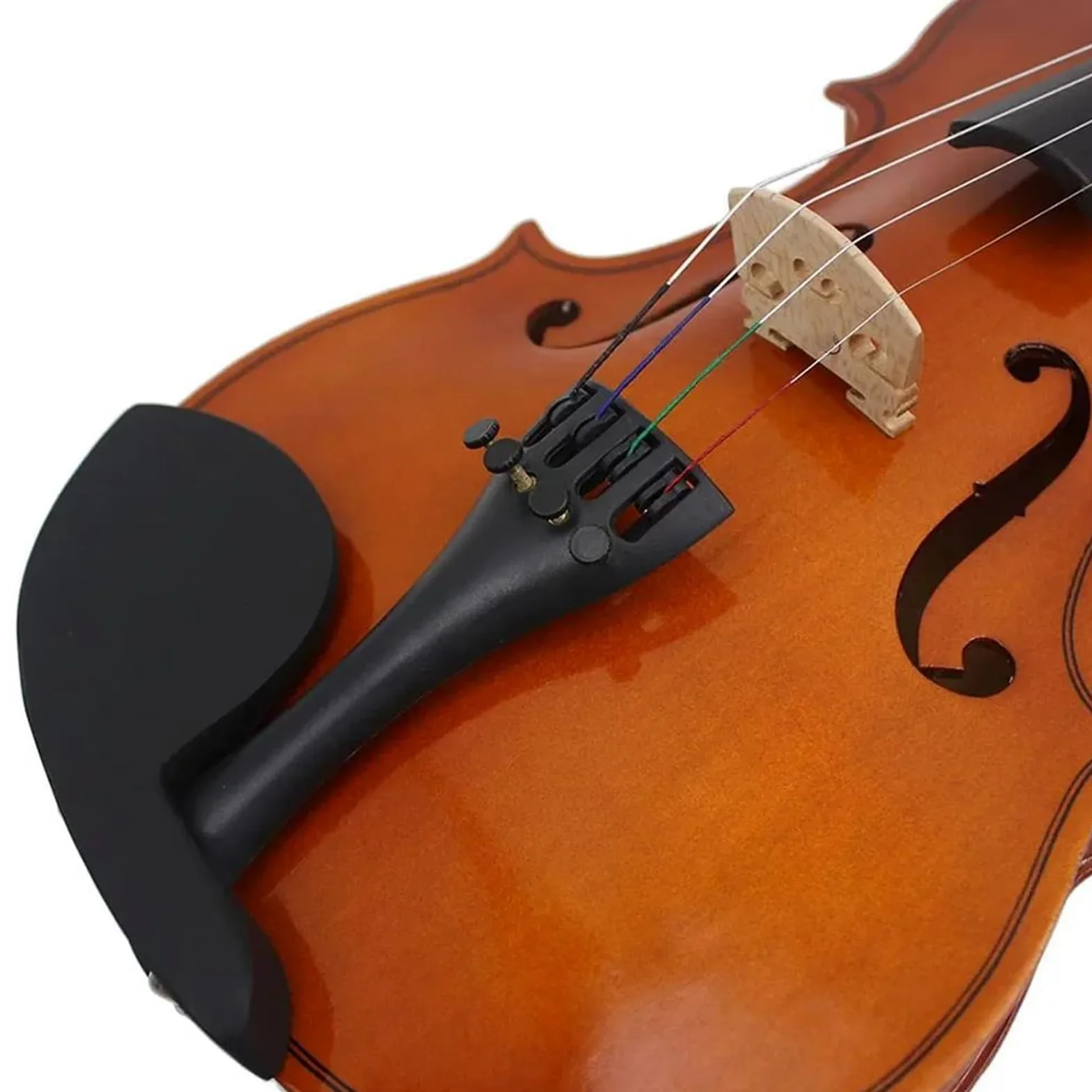 Violini Acustici Un Violino Acustico In Legno Massello Naturale Di Dimensioni Standard Perfetto Per I Principianti.(1/8)