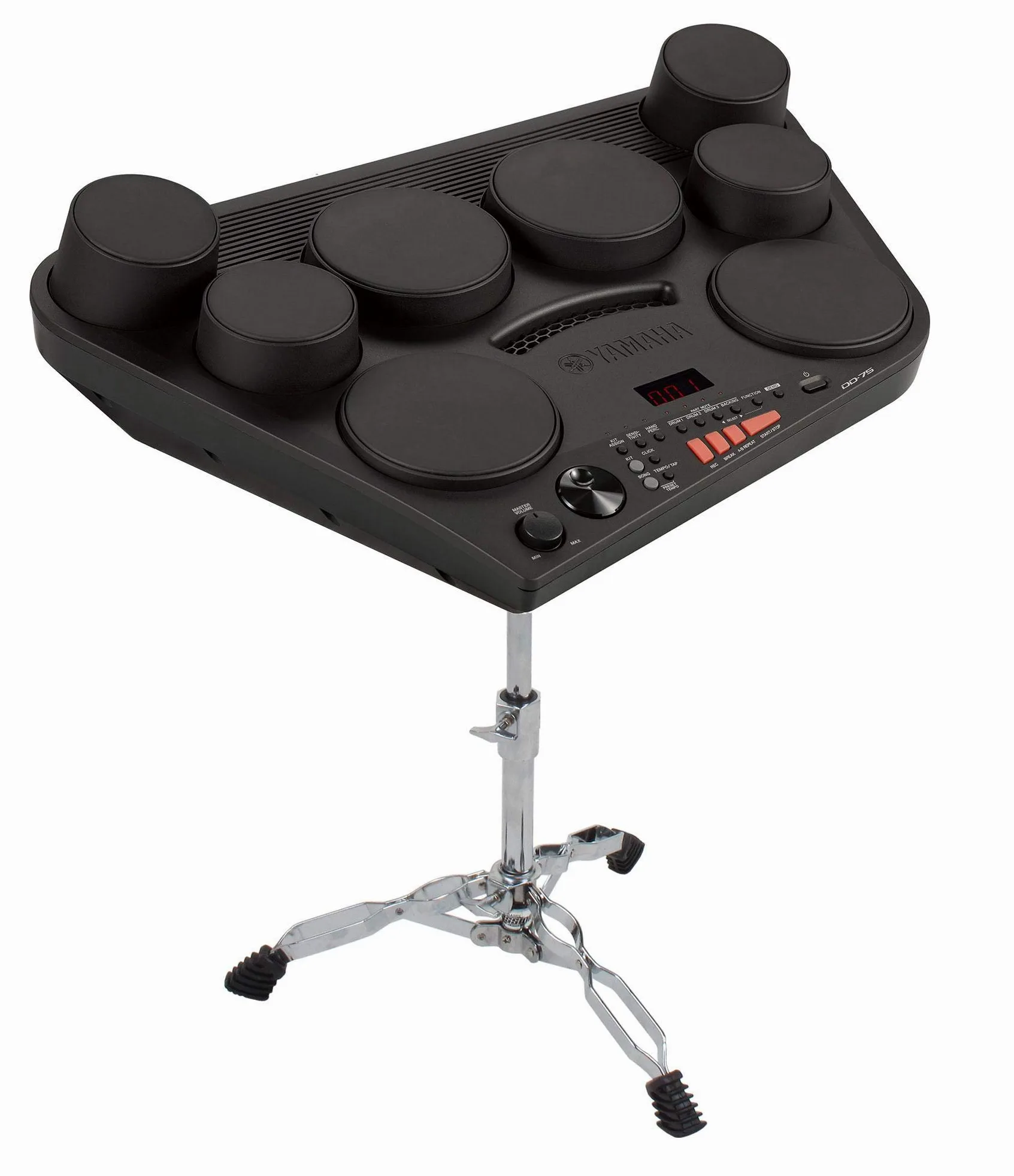 Yamaha DD-75 - Set di tamburo elettrico (con supporto per rullante e alimentatore), colore: Nero